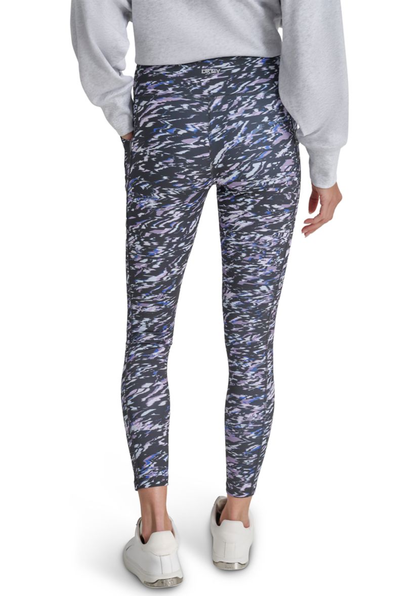 Elevate Interlock High Waisted 7/8 Printed Fitness Tights with Pockets 