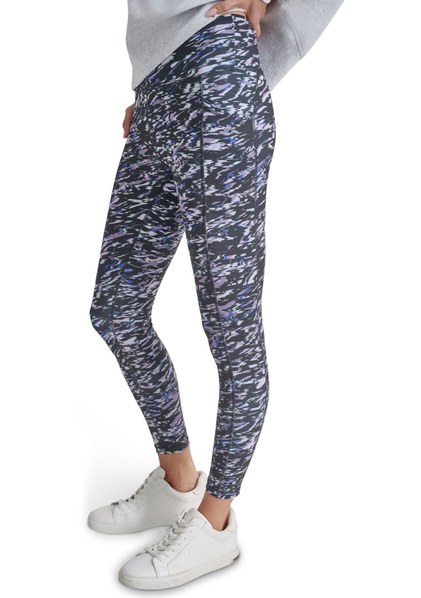 Elevate Interlock High Waisted 7/8 Printed Fitness Tights with Pockets 