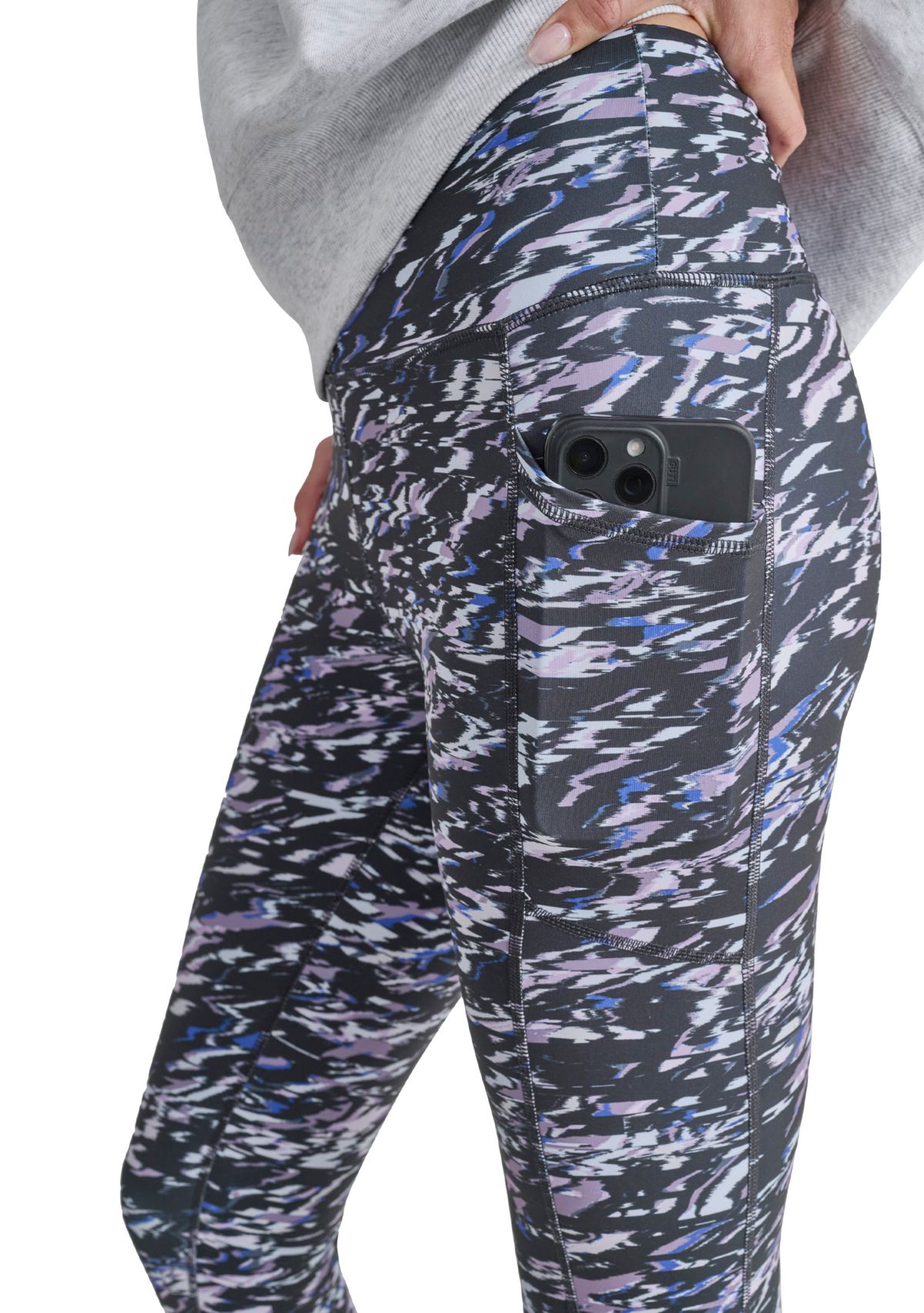 Elevate Interlock High Waisted 7/8 Printed Fitness Tights with Pockets 