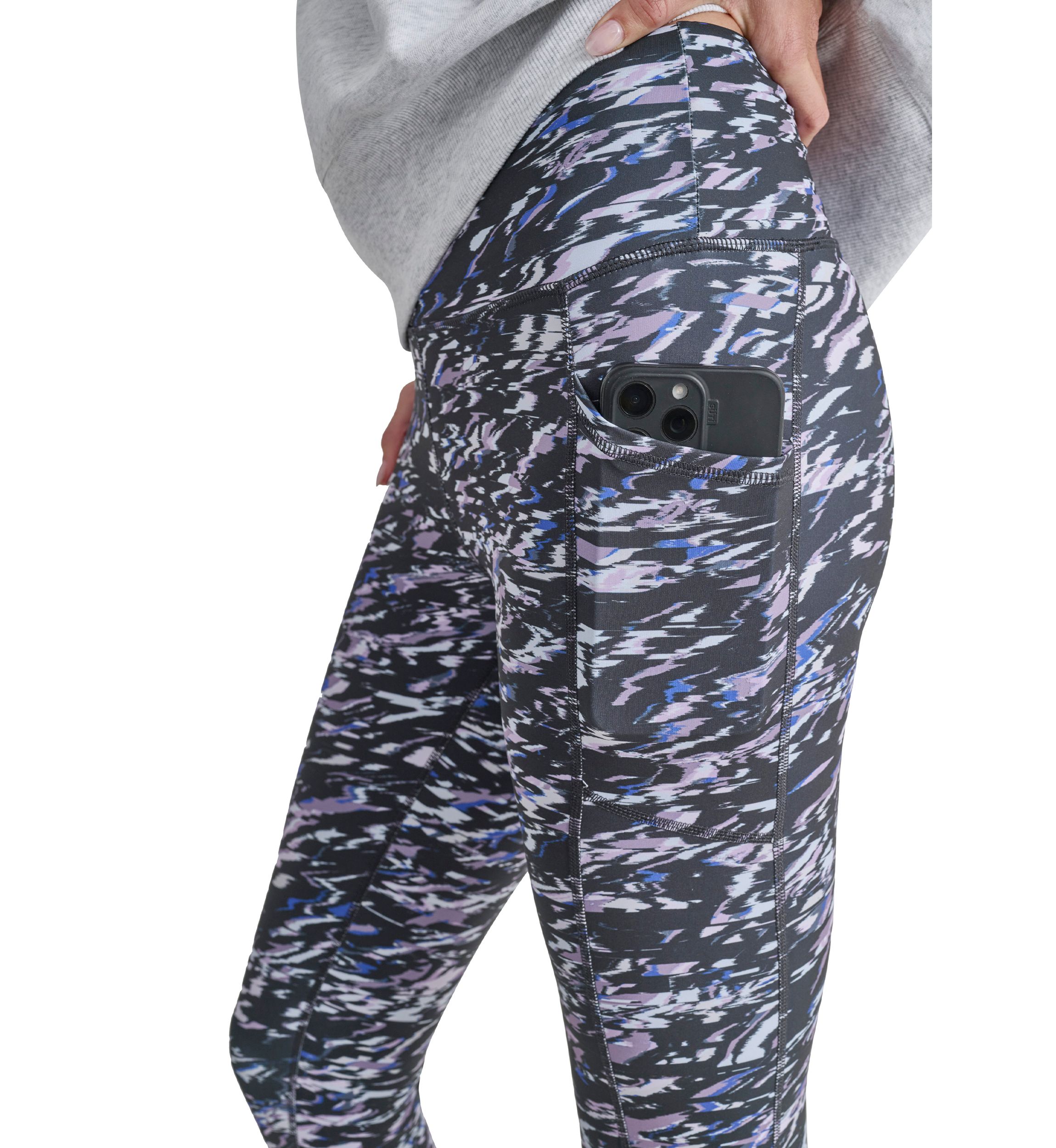 Elevate Interlock High Waisted 7/8 Printed Fitness Tights with Pockets 