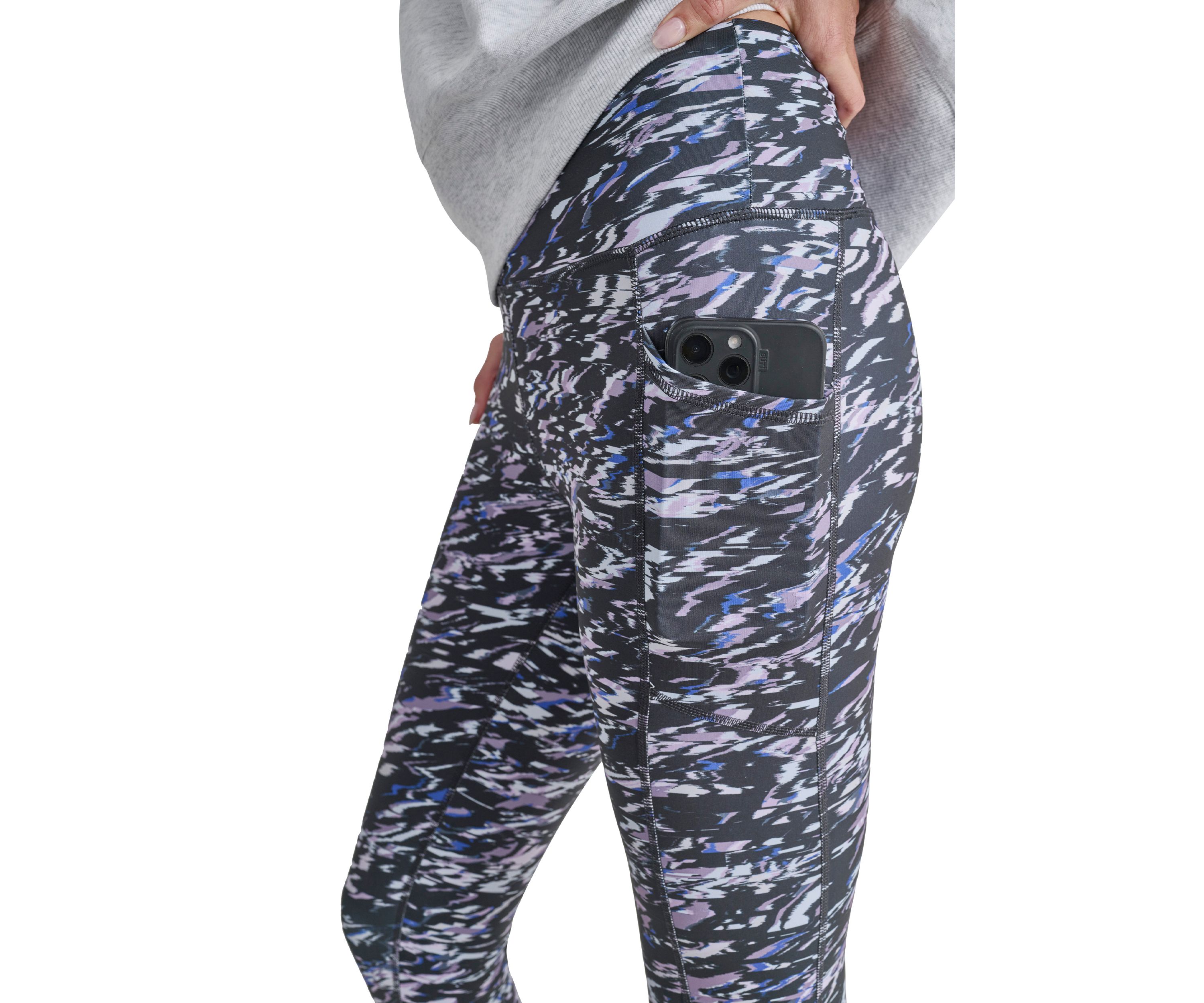 Elevate Interlock High Waisted 7/8 Printed Fitness Tights with Pockets 