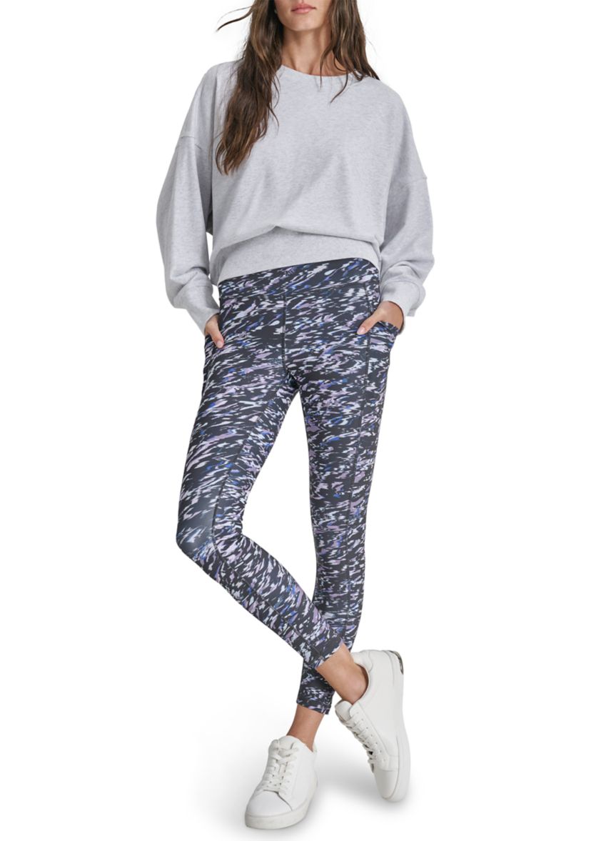 Elevate Interlock High Waisted 7/8 Printed Fitness Tights with Pockets 