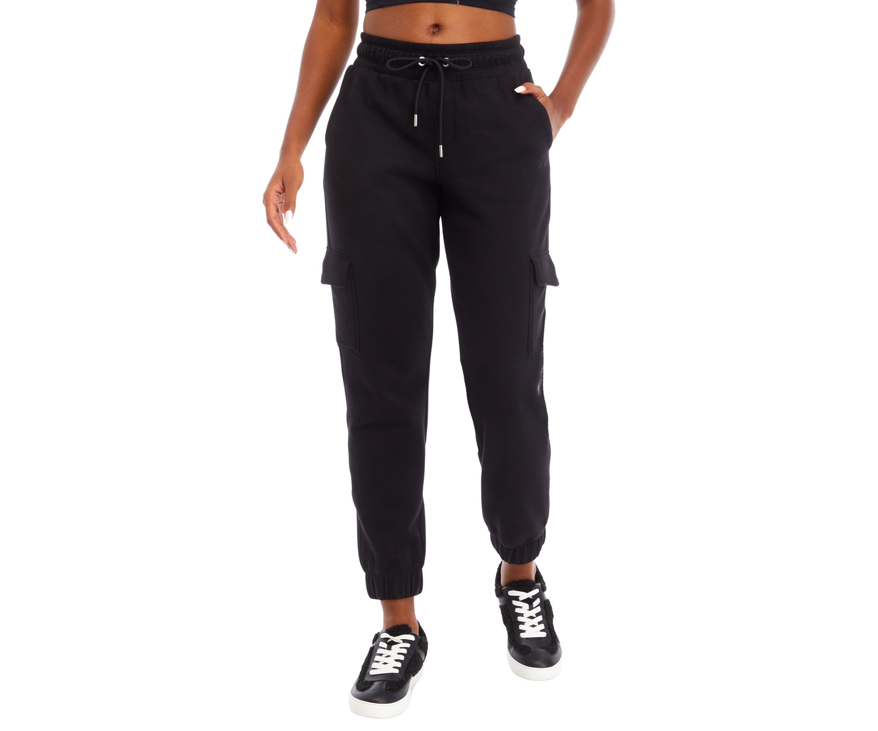 Embroidered Logo Slim Fit Cargo Jogger Pants with Pockets
