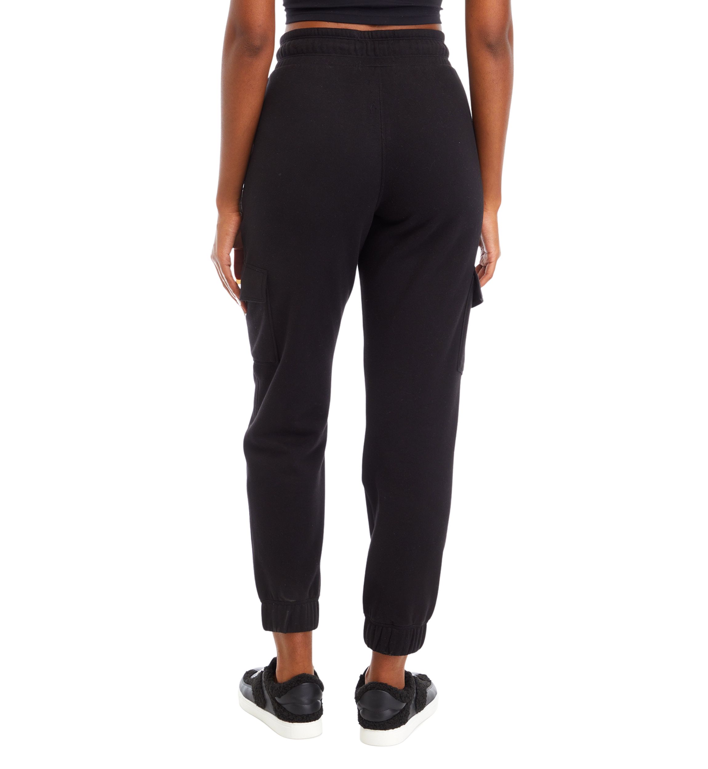 Embroidered Logo Slim Fit Cargo Jogger Pants with Pockets