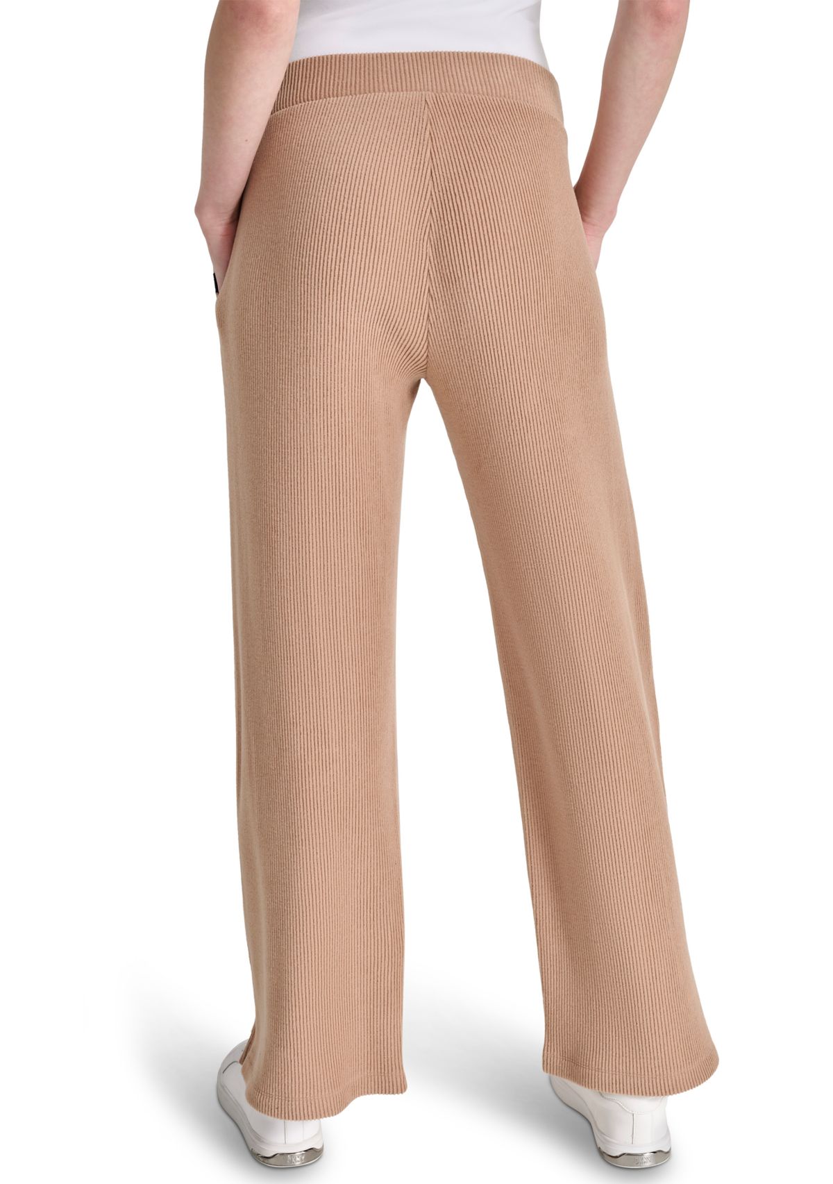 Brushed Rib Knit Relaxed Pants 