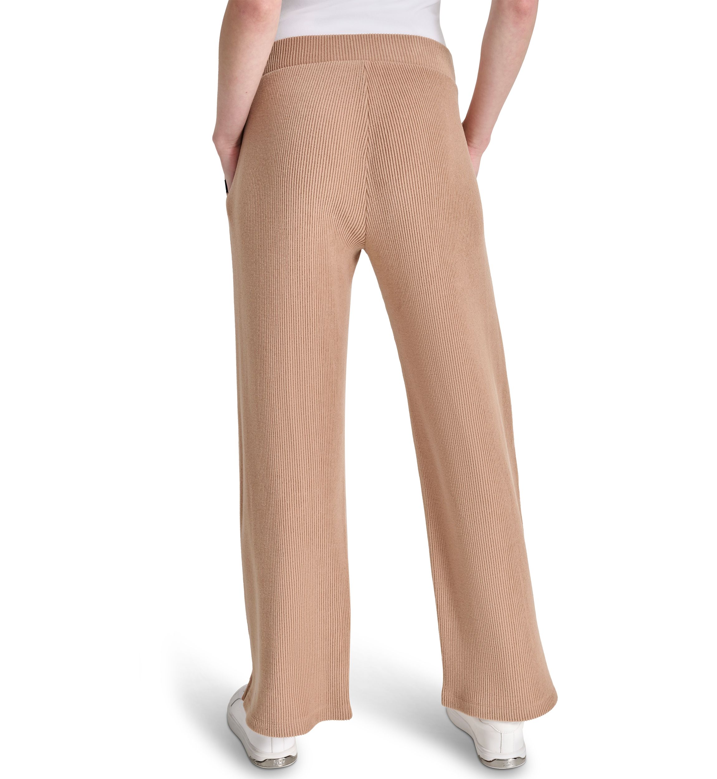 Brushed Rib Knit Relaxed Pants 