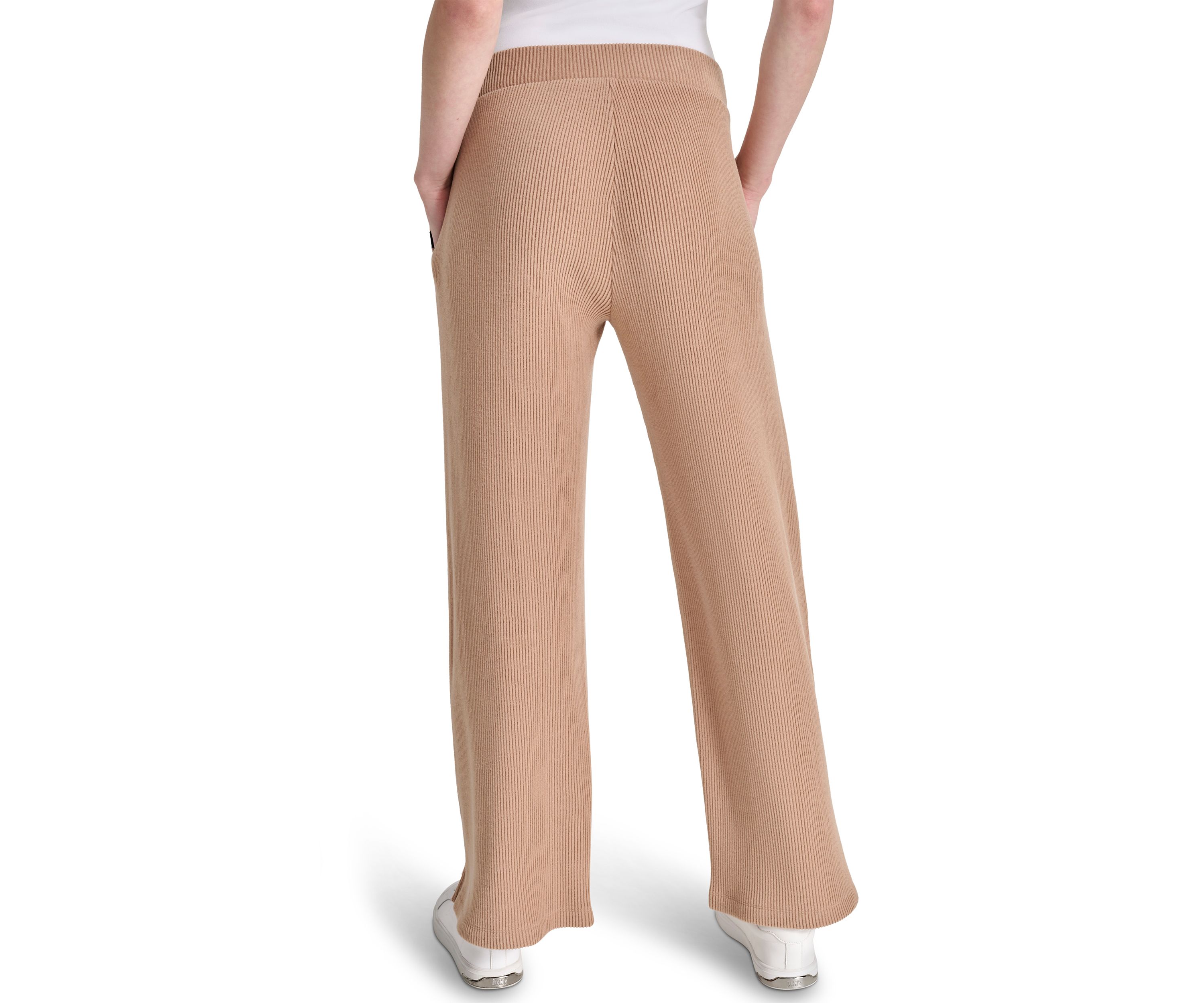 Brushed Rib Knit Relaxed Pants 