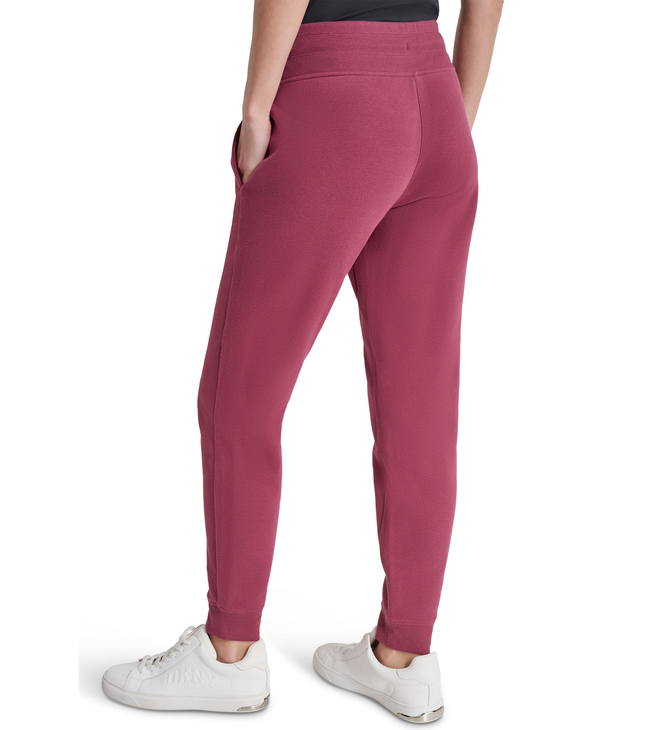 Womens Rhinestone Logo Cuffed Logger Pants