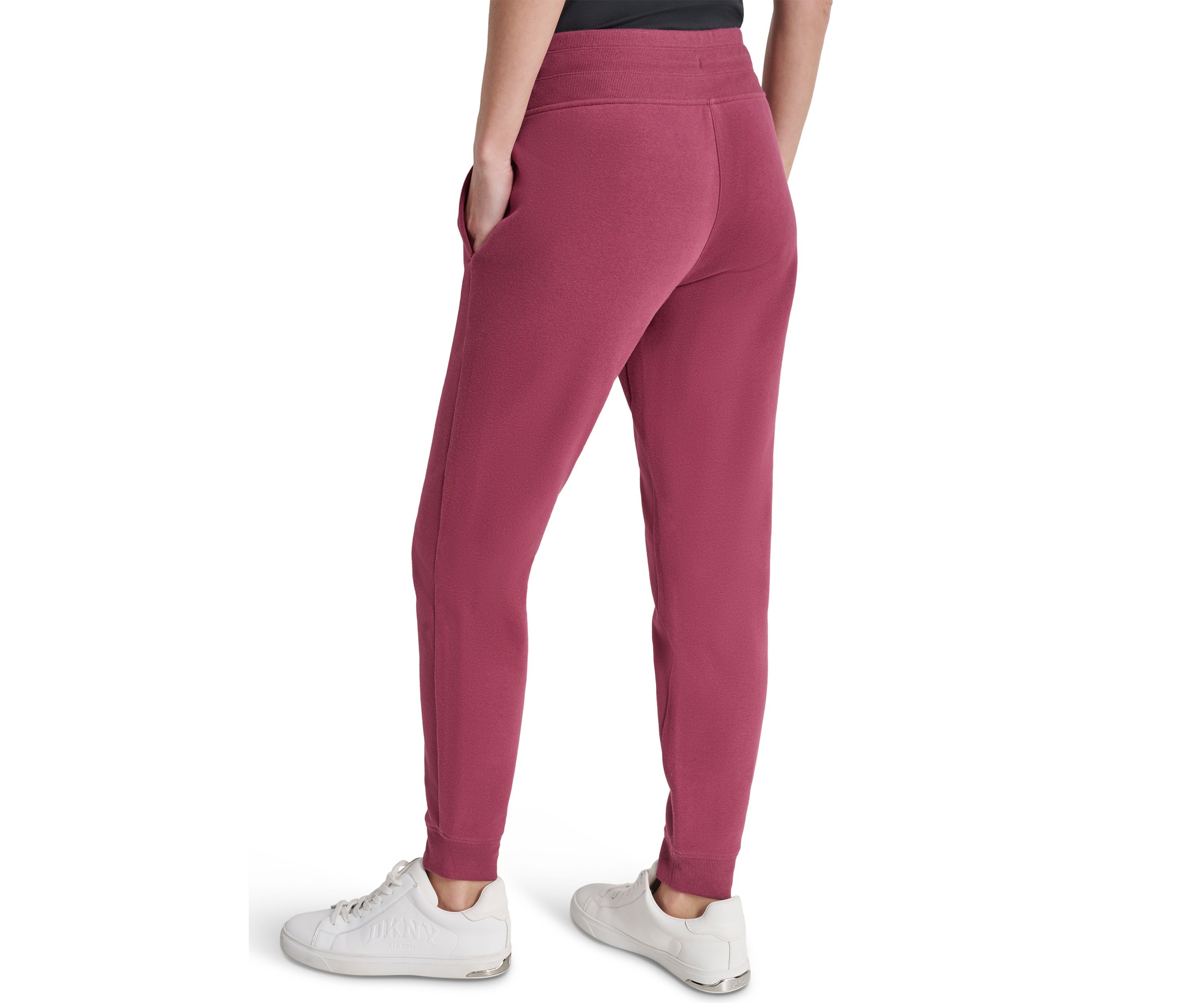 Womens Rhinestone Logo Cuffed Logger Pants