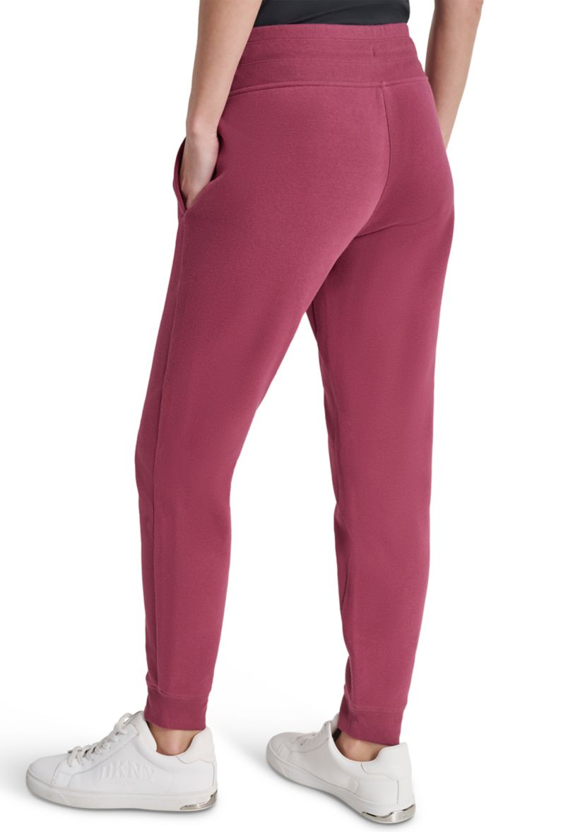 Womens Rhinestone Logo Cuffed Logger Pants