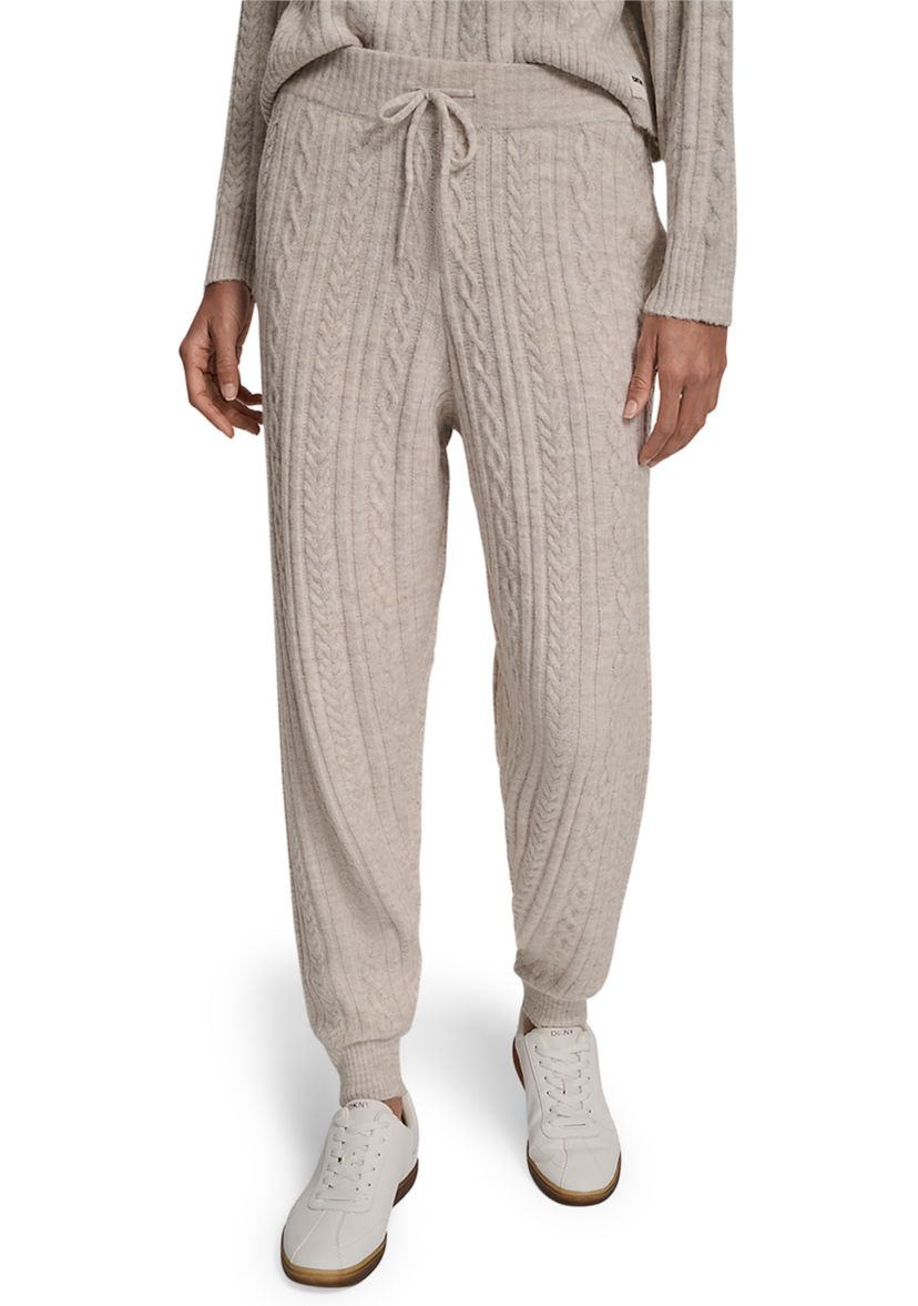 Cozy Cable Sweater Joggers with Pockets