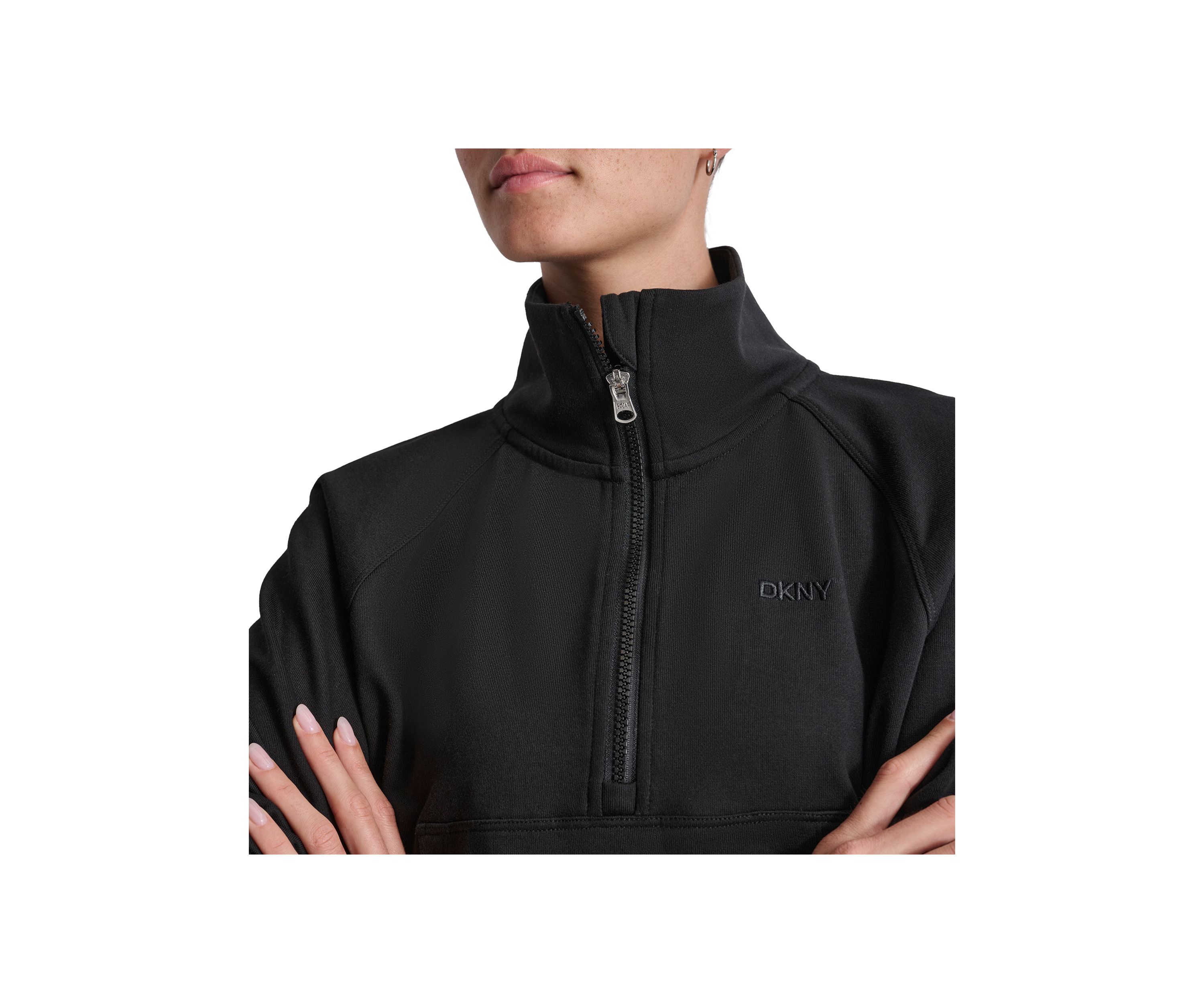Embroidered Logo Half Zip Pullover with Kanga Pocket
