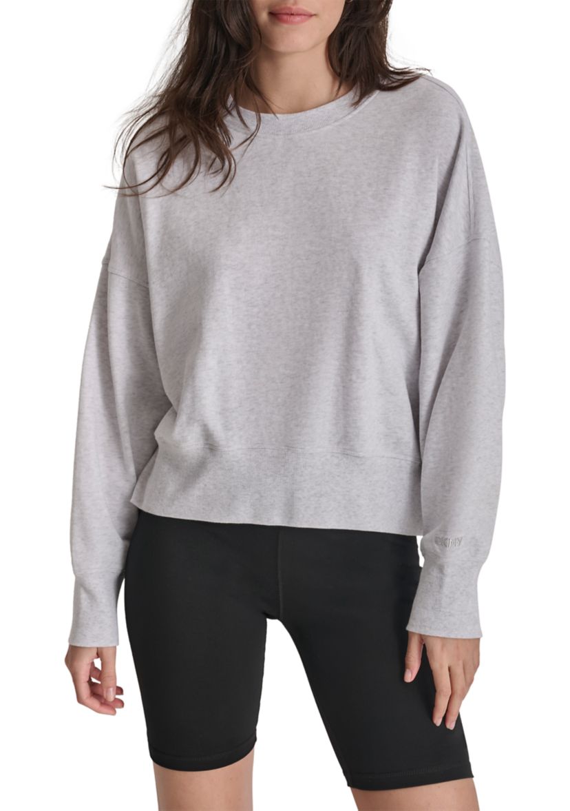 Embroidered Logo Blouson Sleeve Pullover