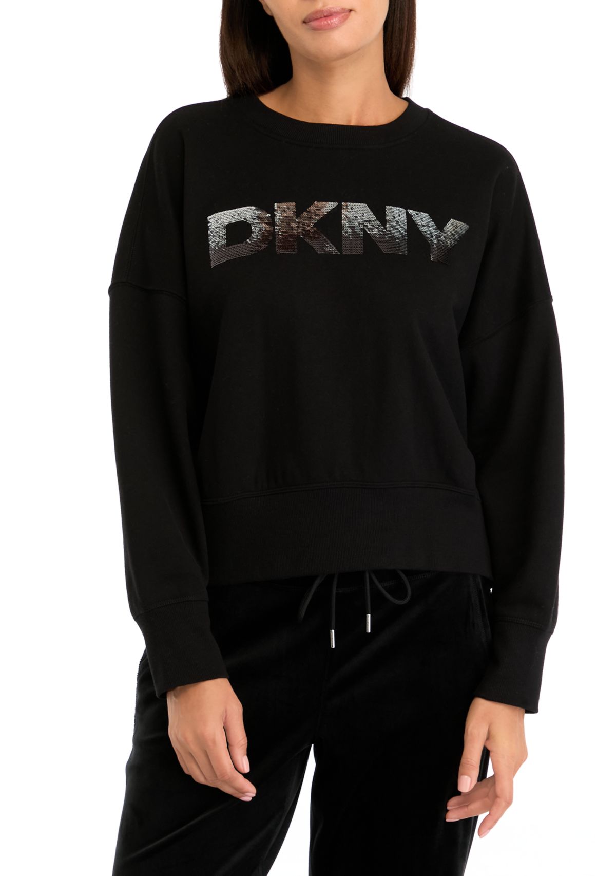 Womens Ombré Sequin Graphic T-Shirt