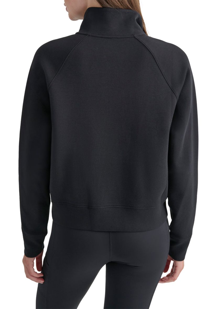 Brooklyn Scuba Mock Neck Half Zip Pullover with Kangaroo Pocket 