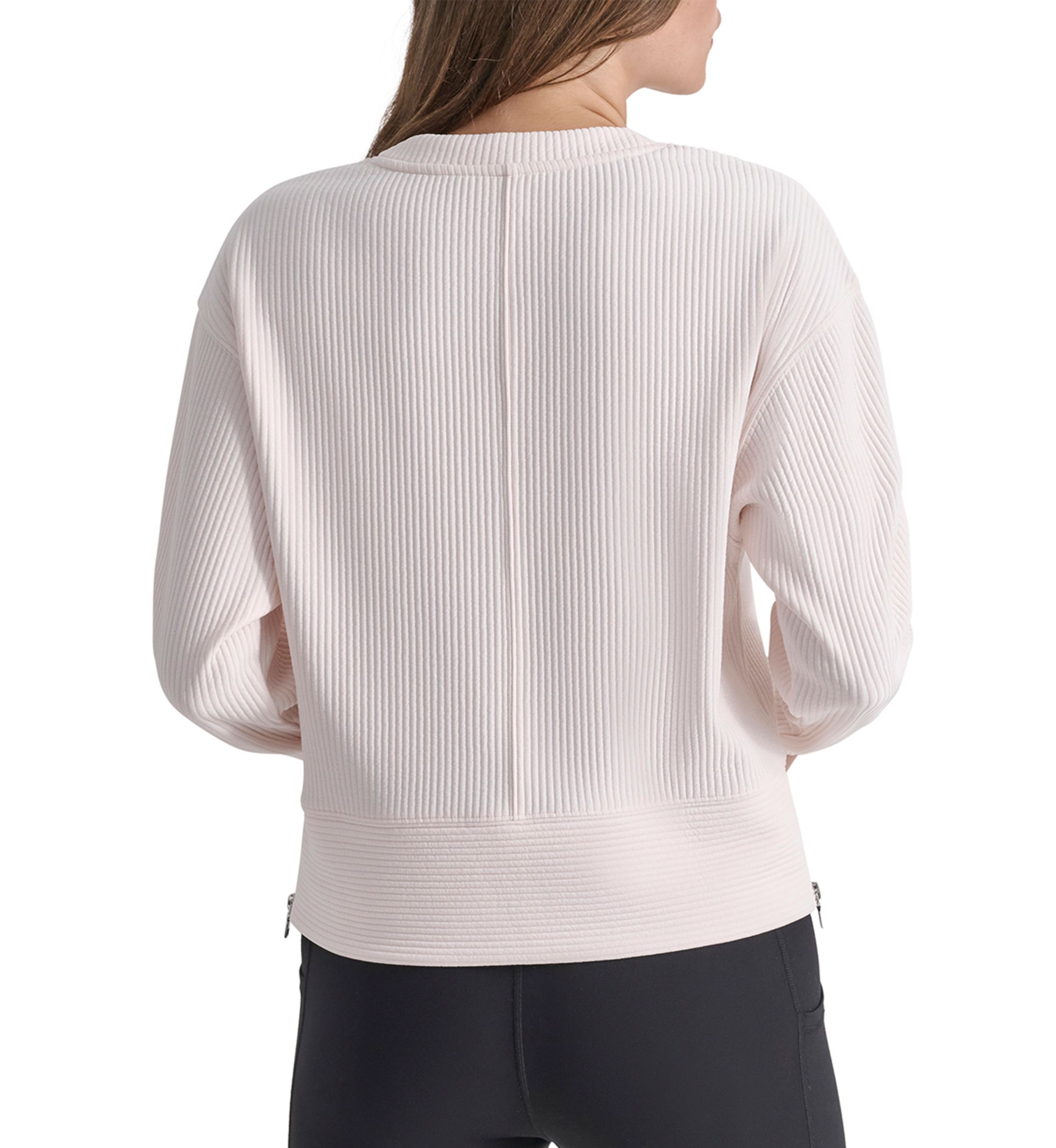 Tech Ottoman Crew Neck Pullover with Seam Detail 