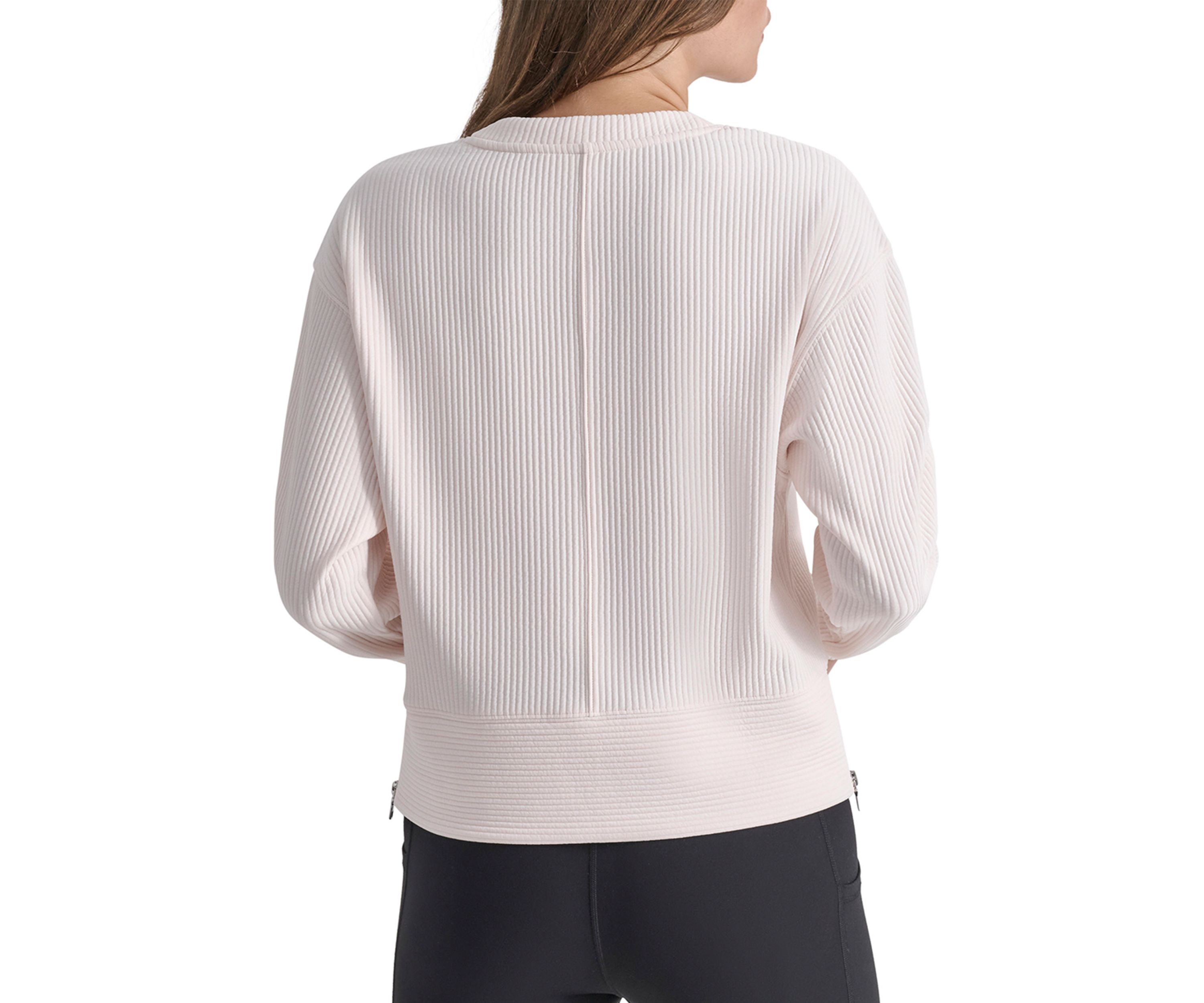 Tech Ottoman Crew Neck Pullover with Seam Detail 