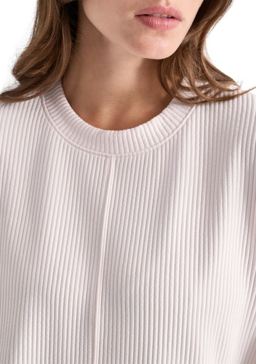 Tech Ottoman Crew Neck Pullover with Seam Detail 