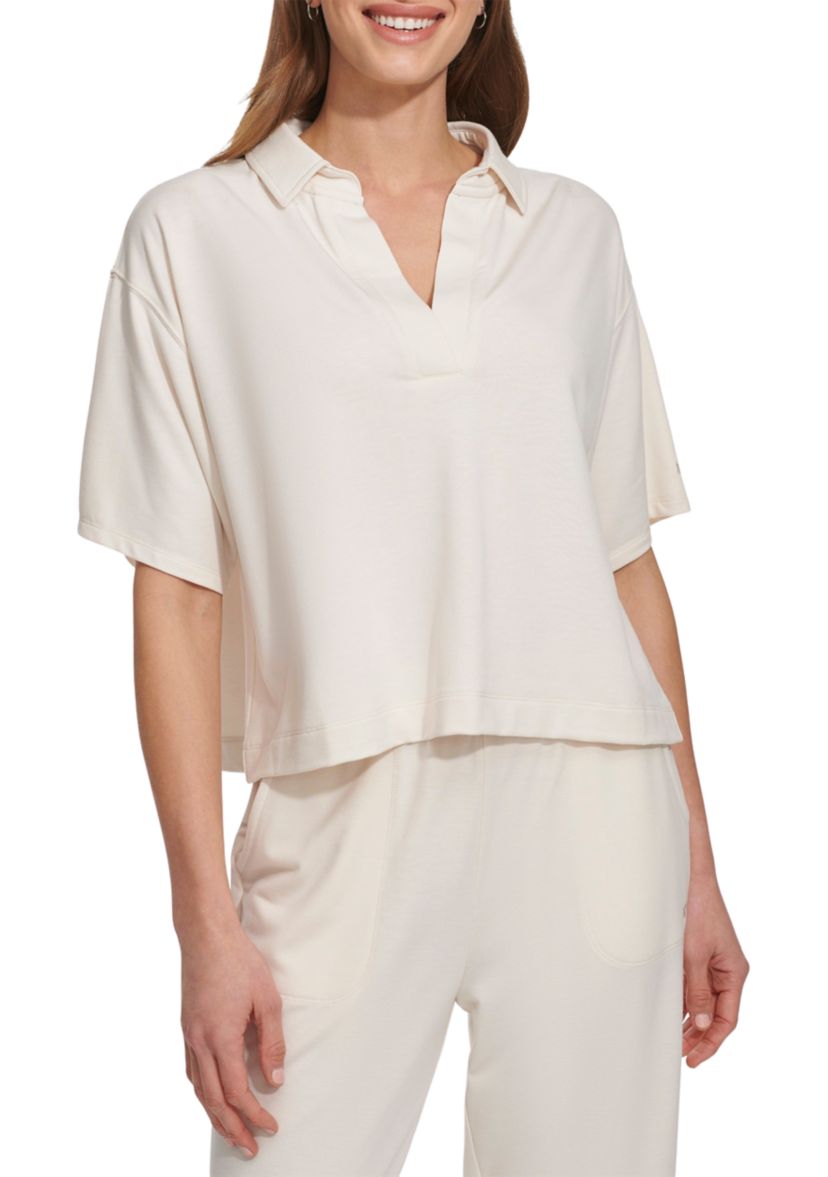 Short Sleeve Johnny Collar Shirt