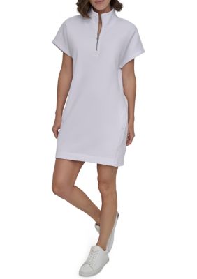 DKNY Sport Embroidered Logo Half Zip Dress | Belk