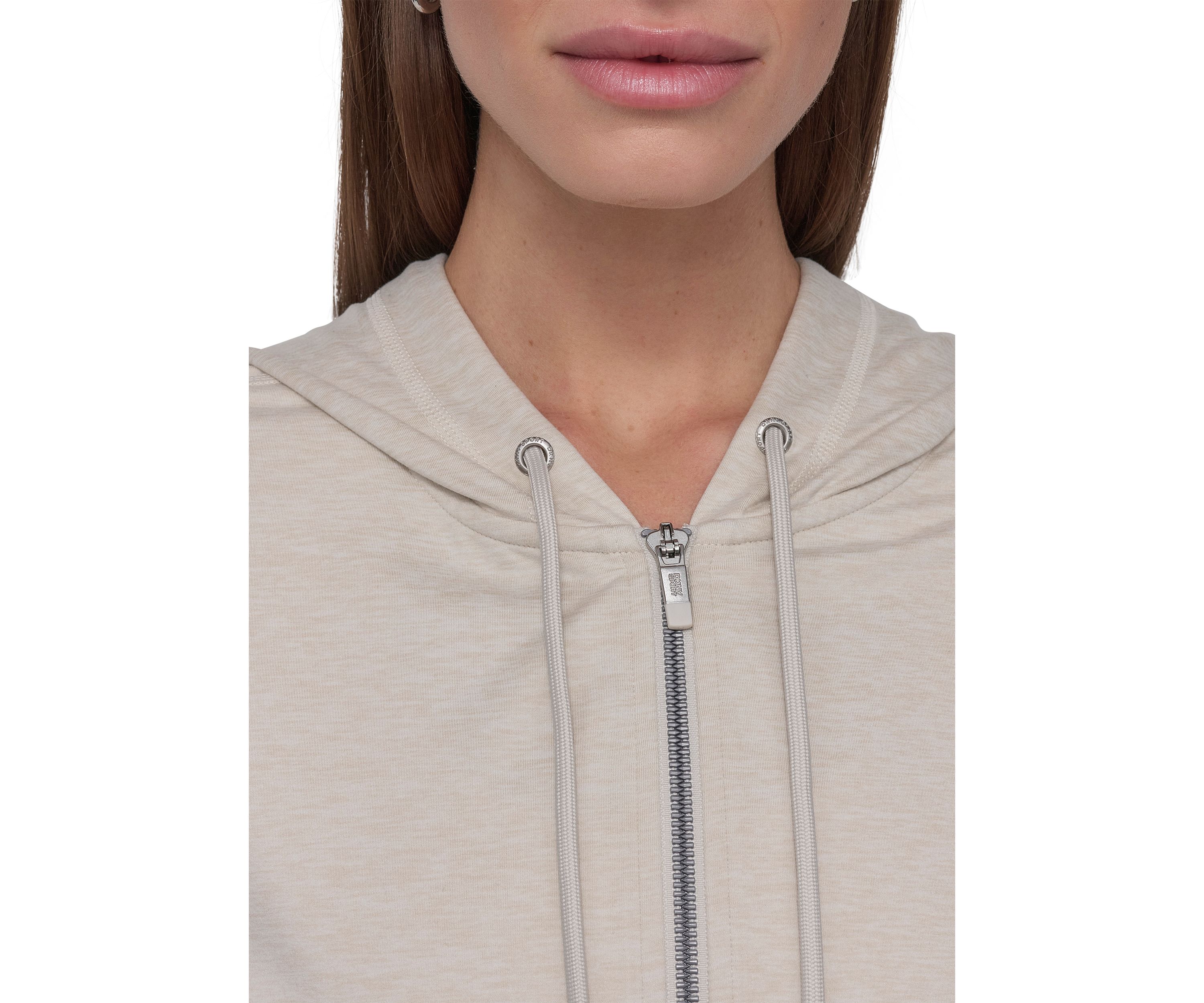 Space Dye Full Zip Hoodie with Pockets 