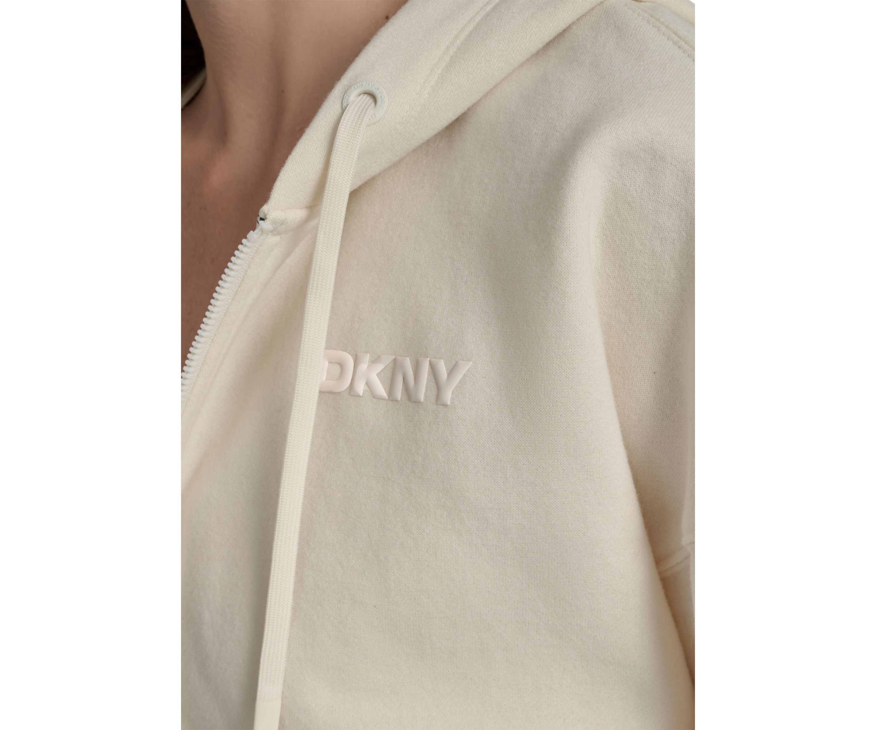 Womens HD Logo Drop Shoulder Zip Front Hoodie