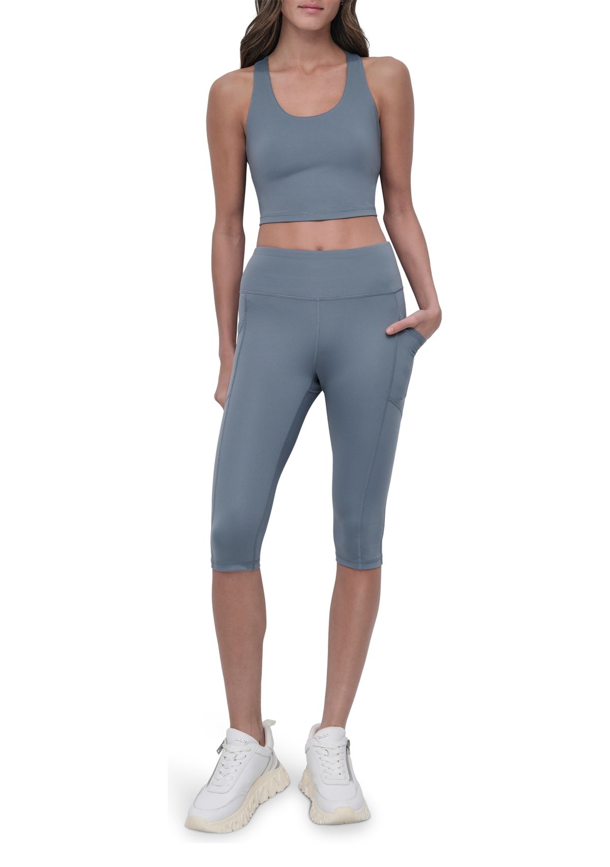 Balance Compression High Waist 16" Mini Capri Pants with Pockets