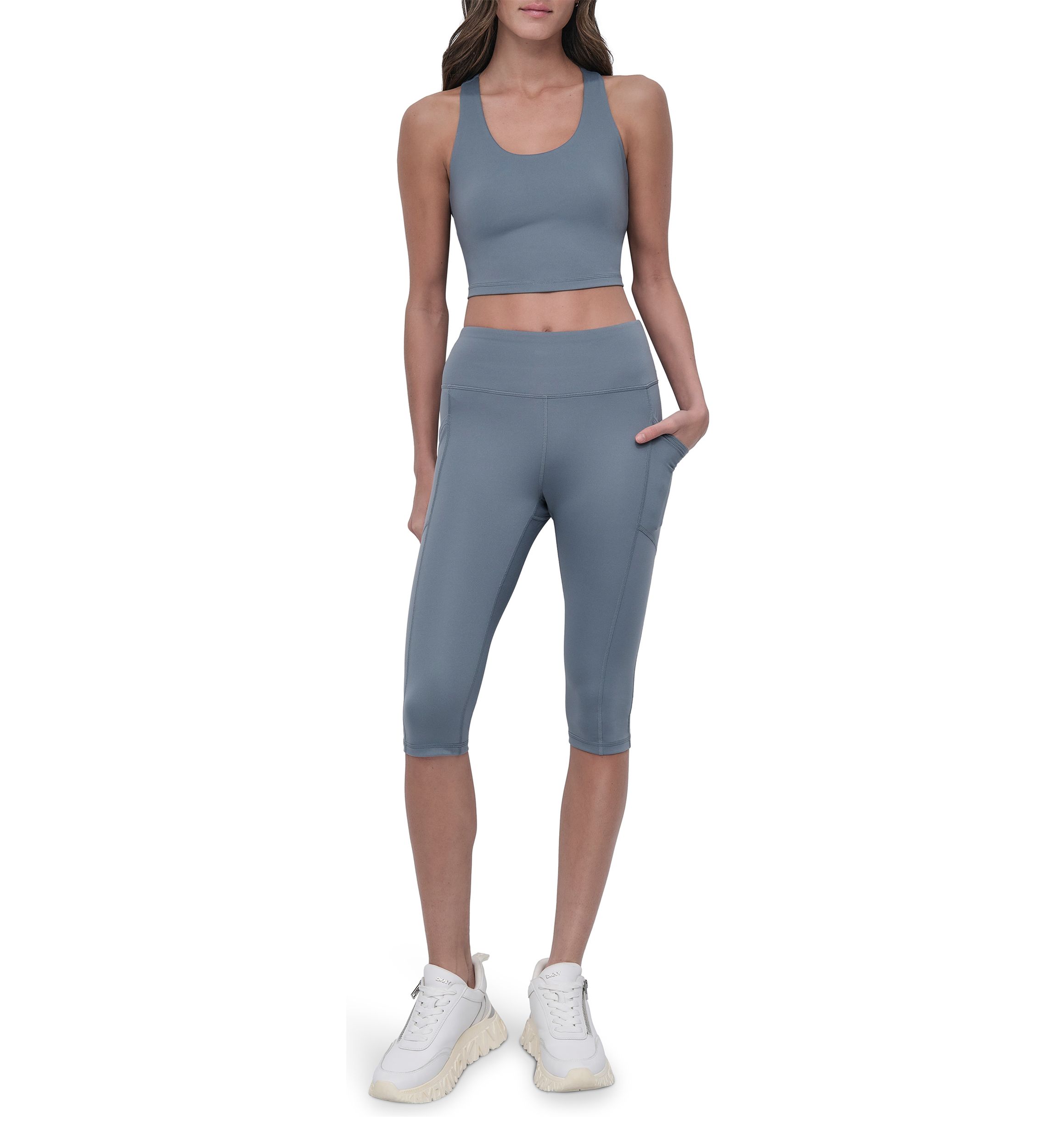 Balance Compression High Waist 16" Mini Capri Pants with Pockets