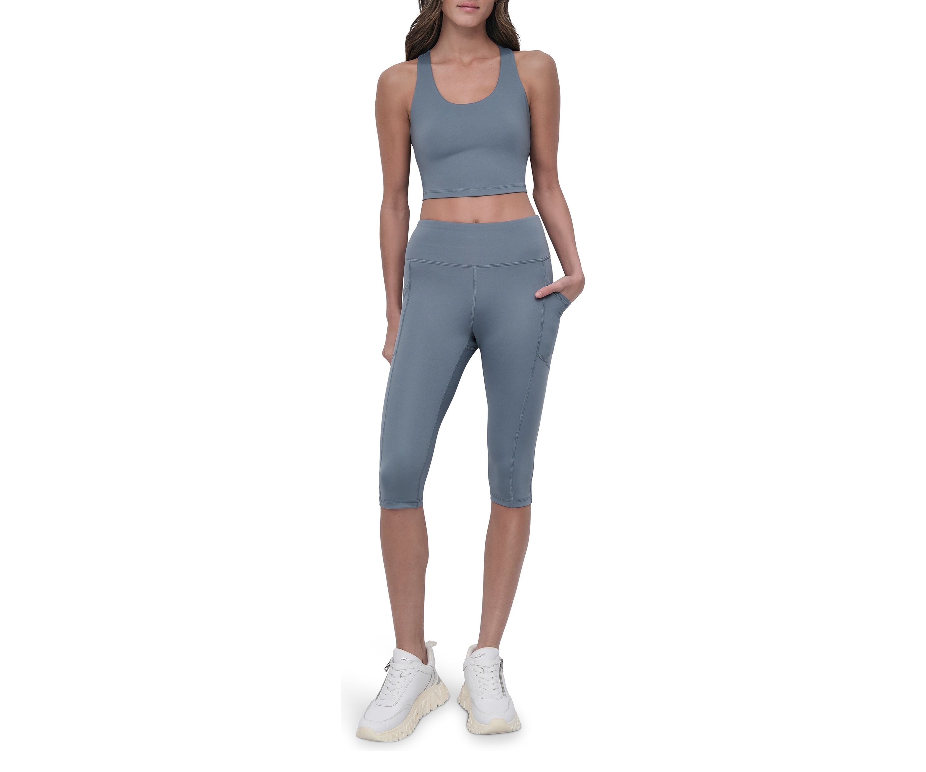 Balance Compression High Waist 16" Mini Capri Pants with Pockets
