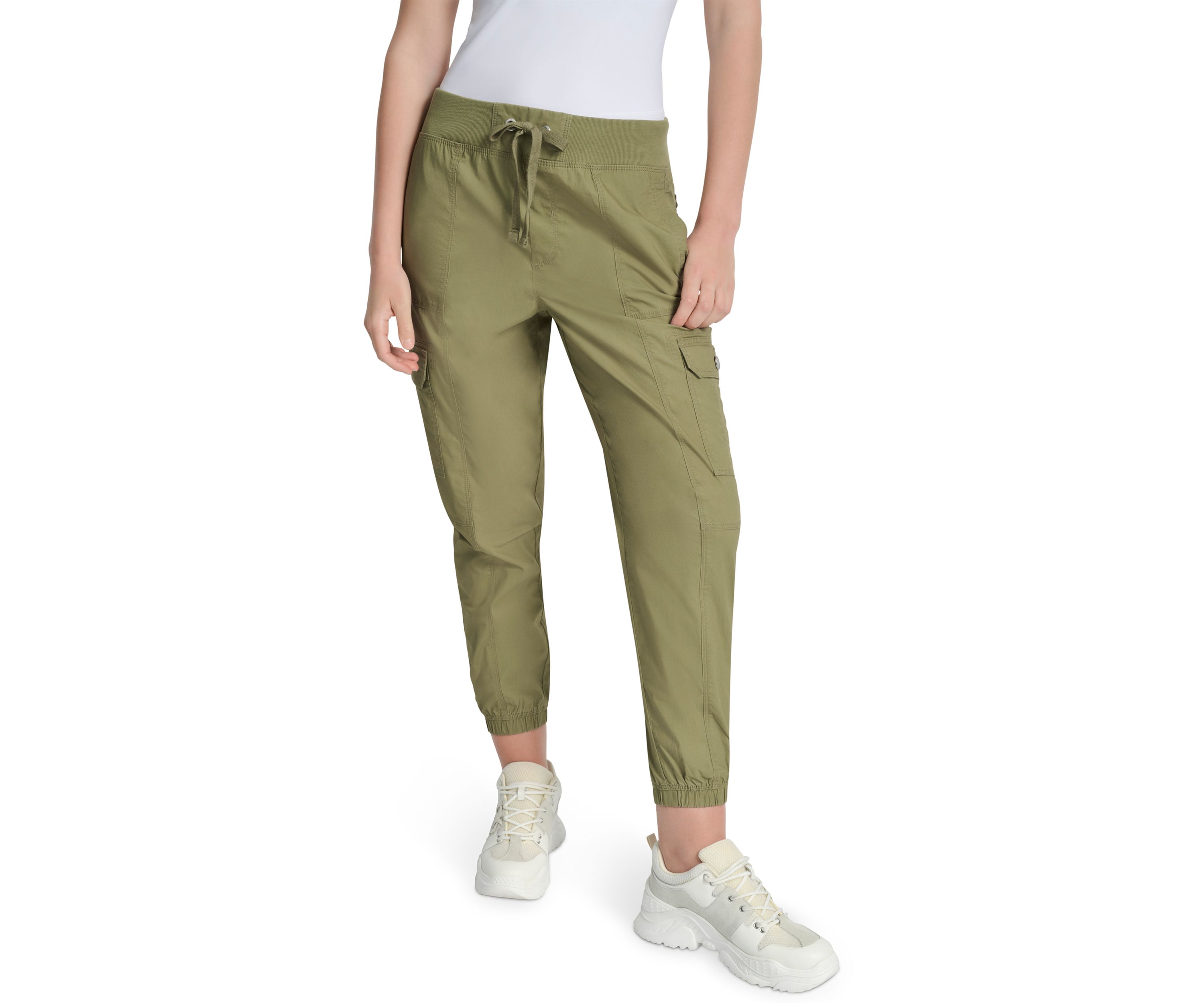 Ribbed Waistband Cargo Joggers