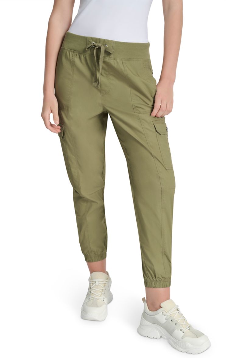 Ribbed Waistband Cargo Joggers