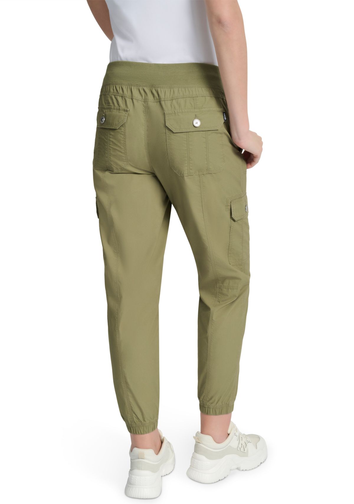 Ribbed Waistband Cargo Joggers