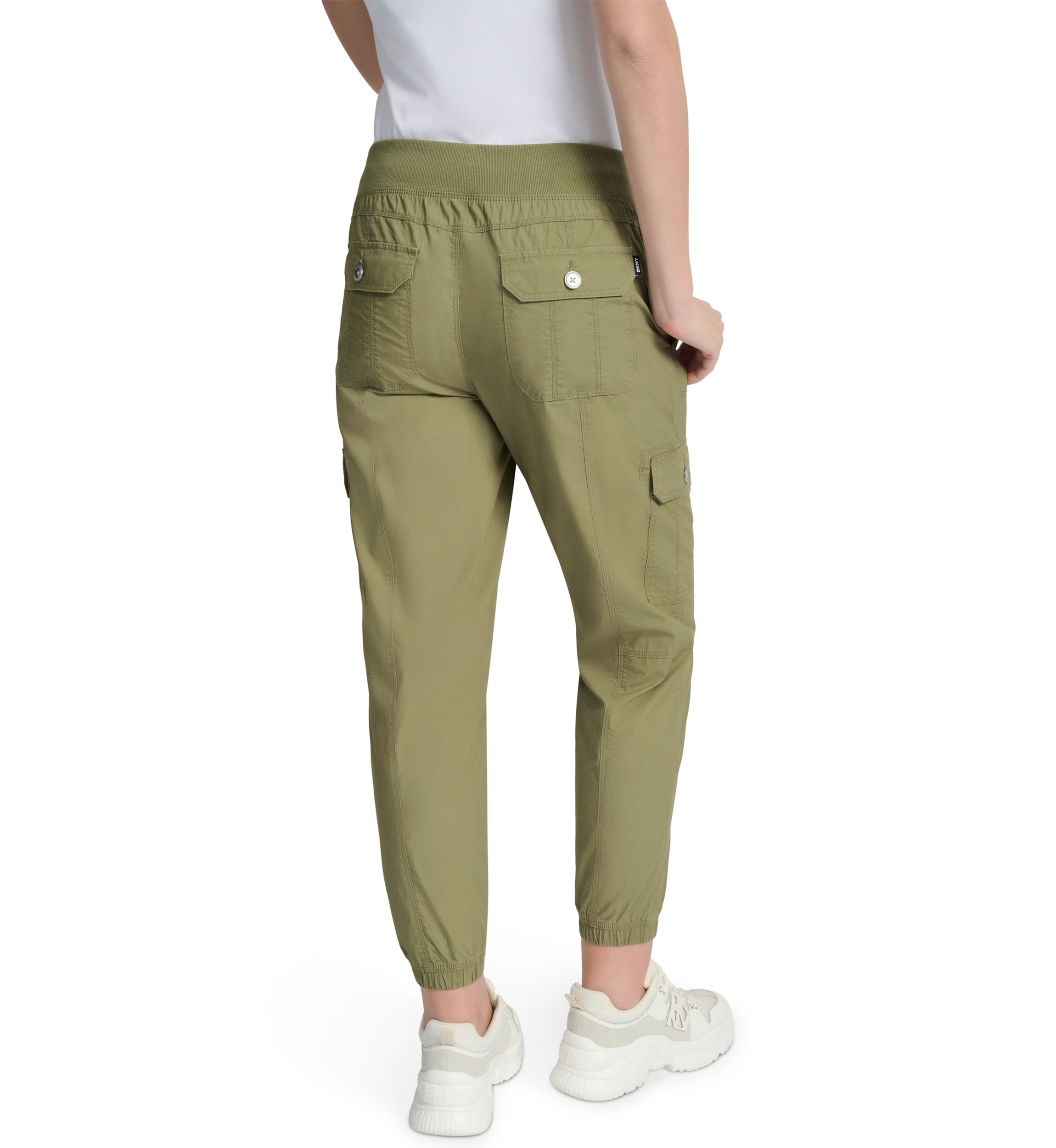 Ribbed Waistband Cargo Joggers