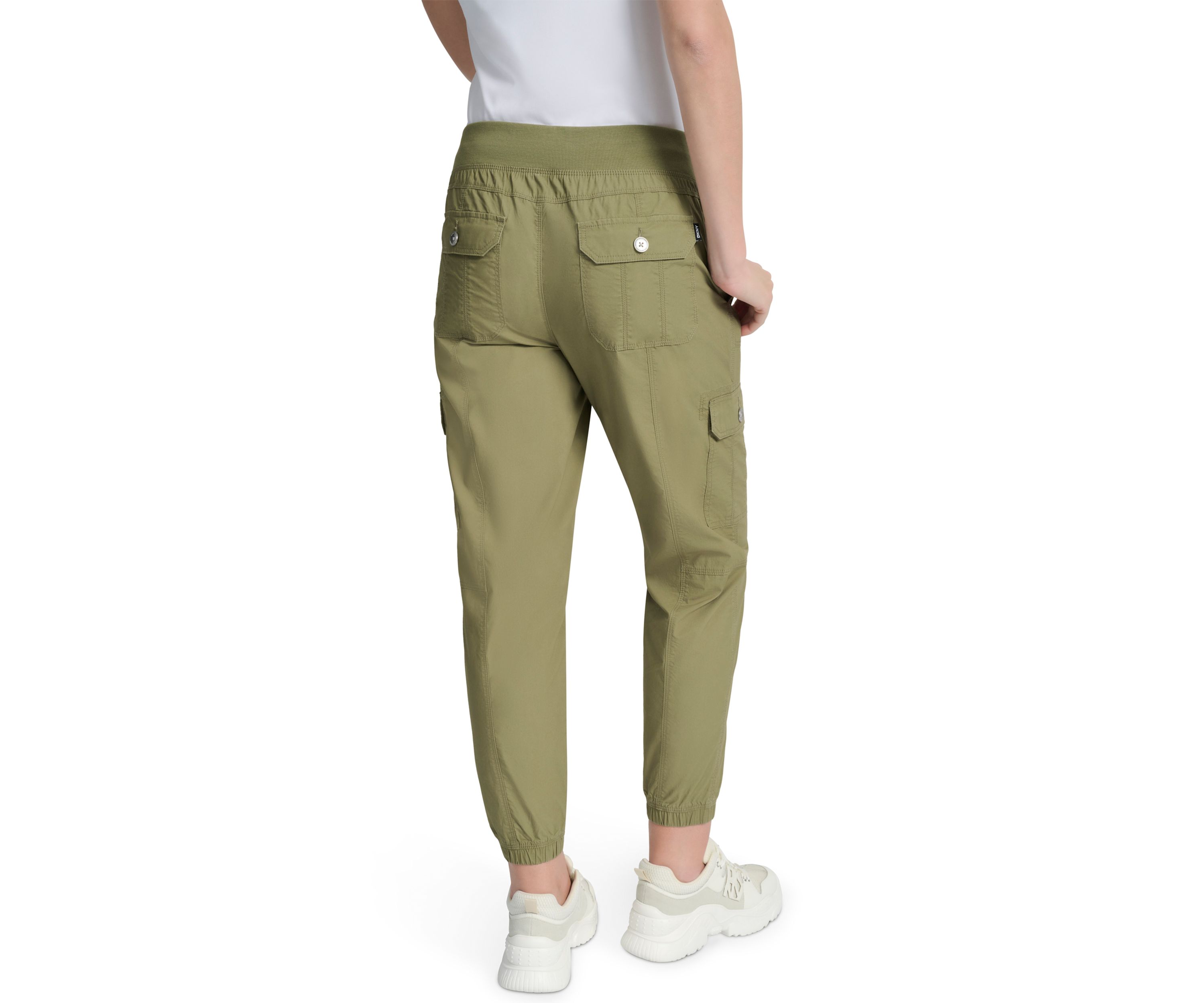 Ribbed Waistband Cargo Joggers