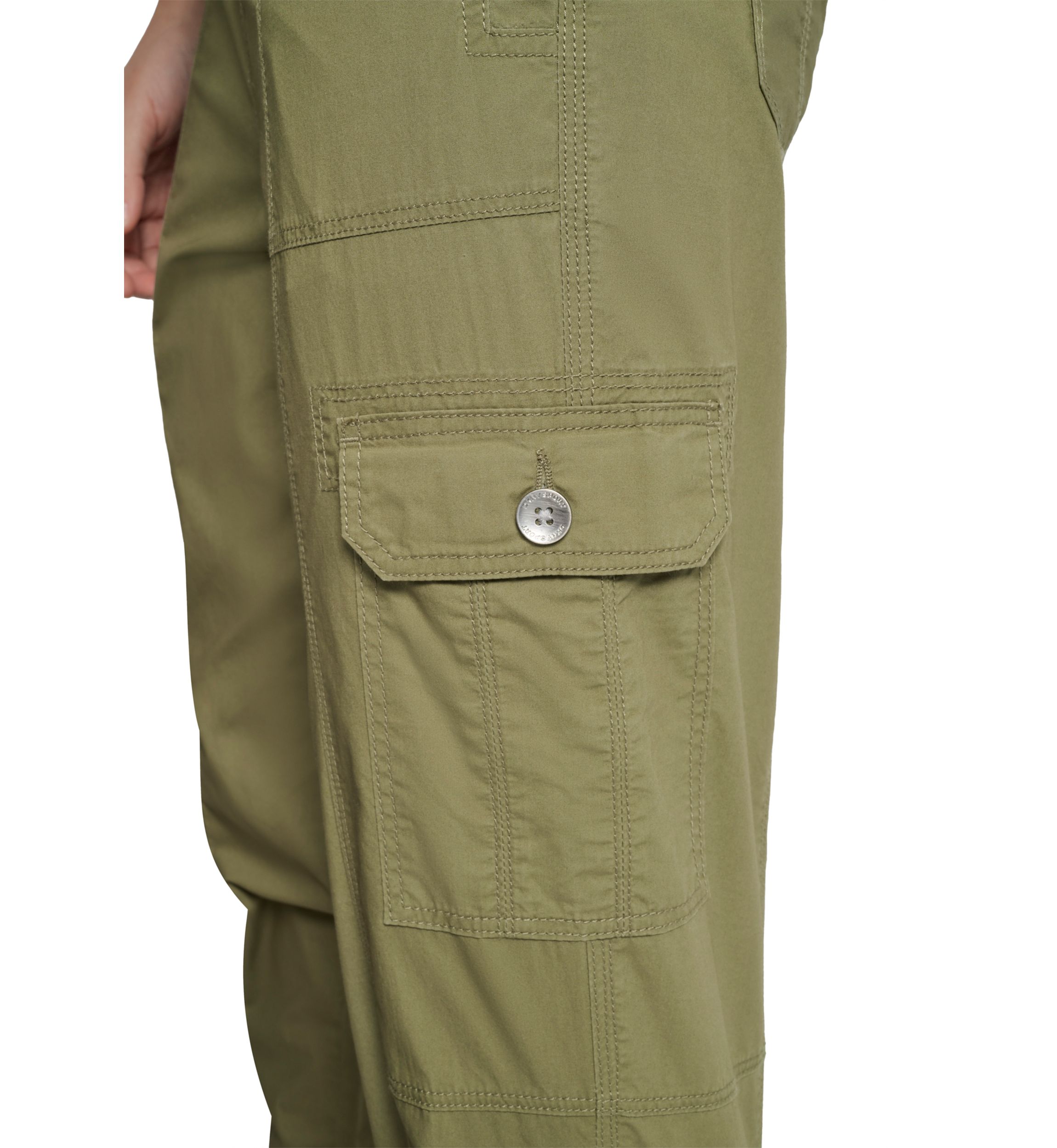 Ribbed Waistband Cargo Joggers