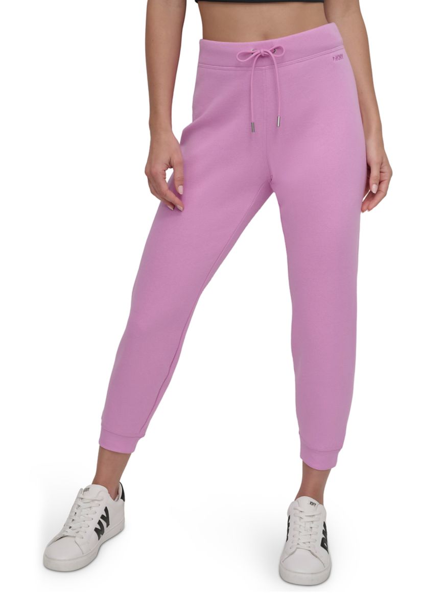 Embroidered Logo Taper Leg Ankle Length Joggers 