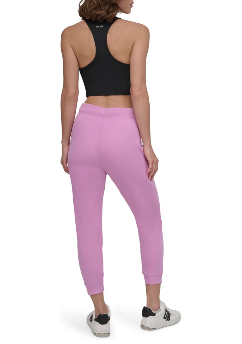 Embroidered Logo Taper Leg Ankle Length Joggers 