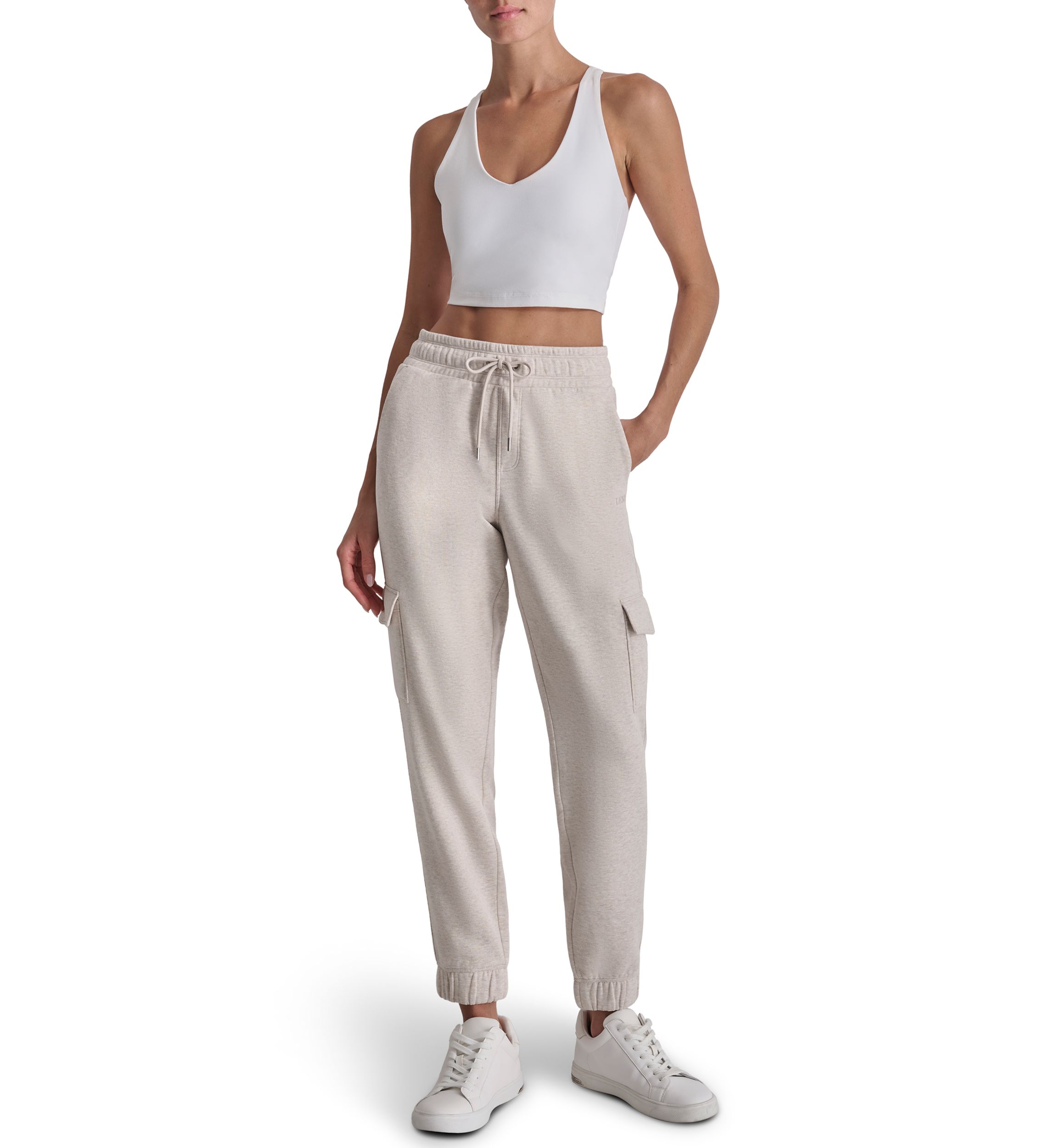 Embroidered Logo Slim Fit Cargo Jogger with Pockets