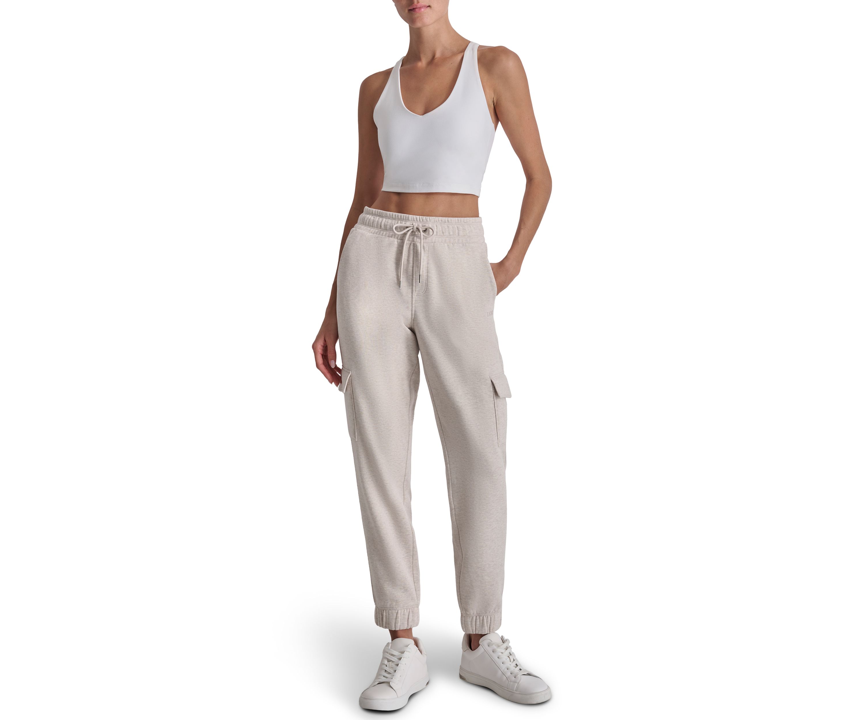 Embroidered Logo Slim Fit Cargo Jogger with Pockets