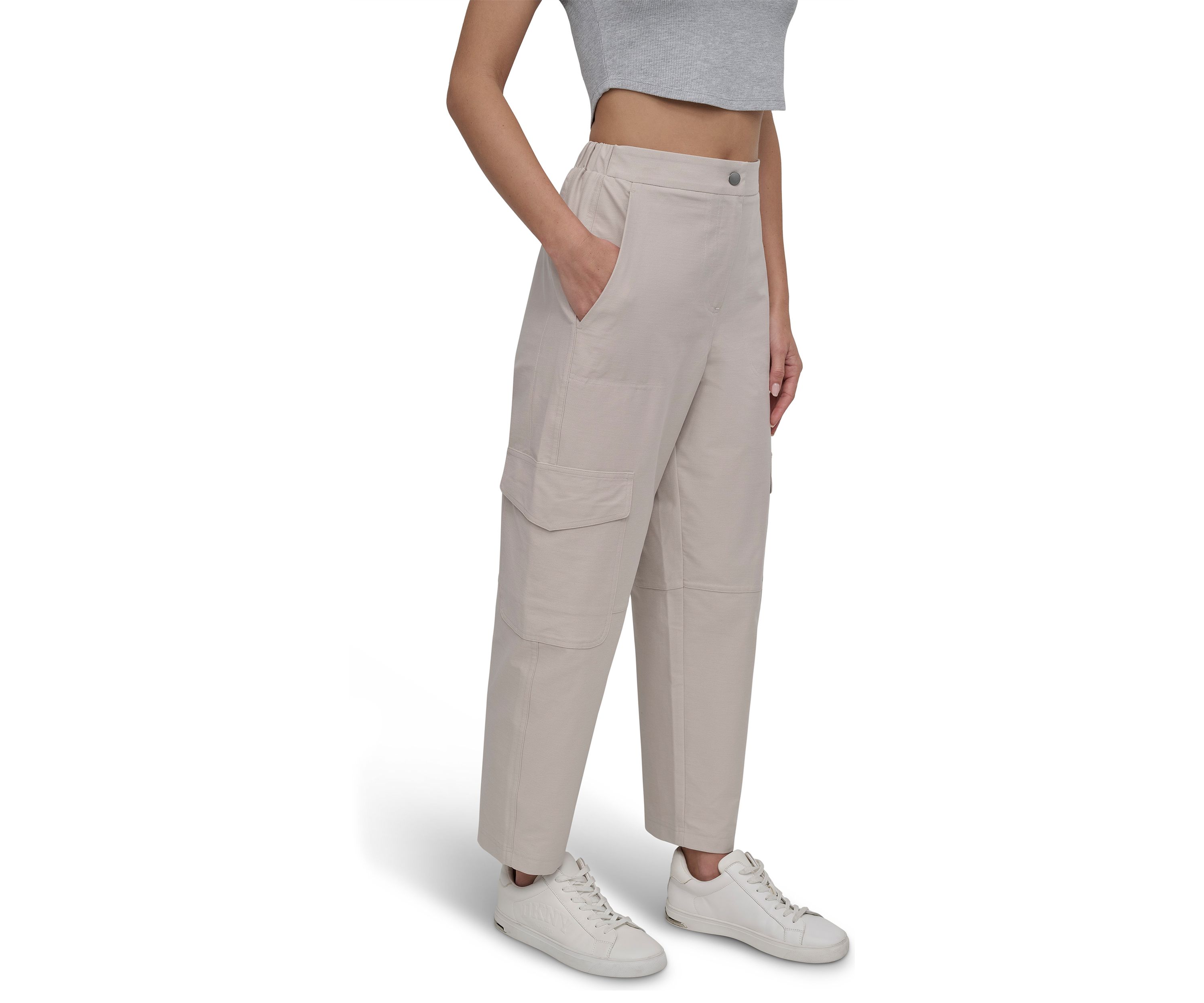 Knit Canvas Cargo Pants