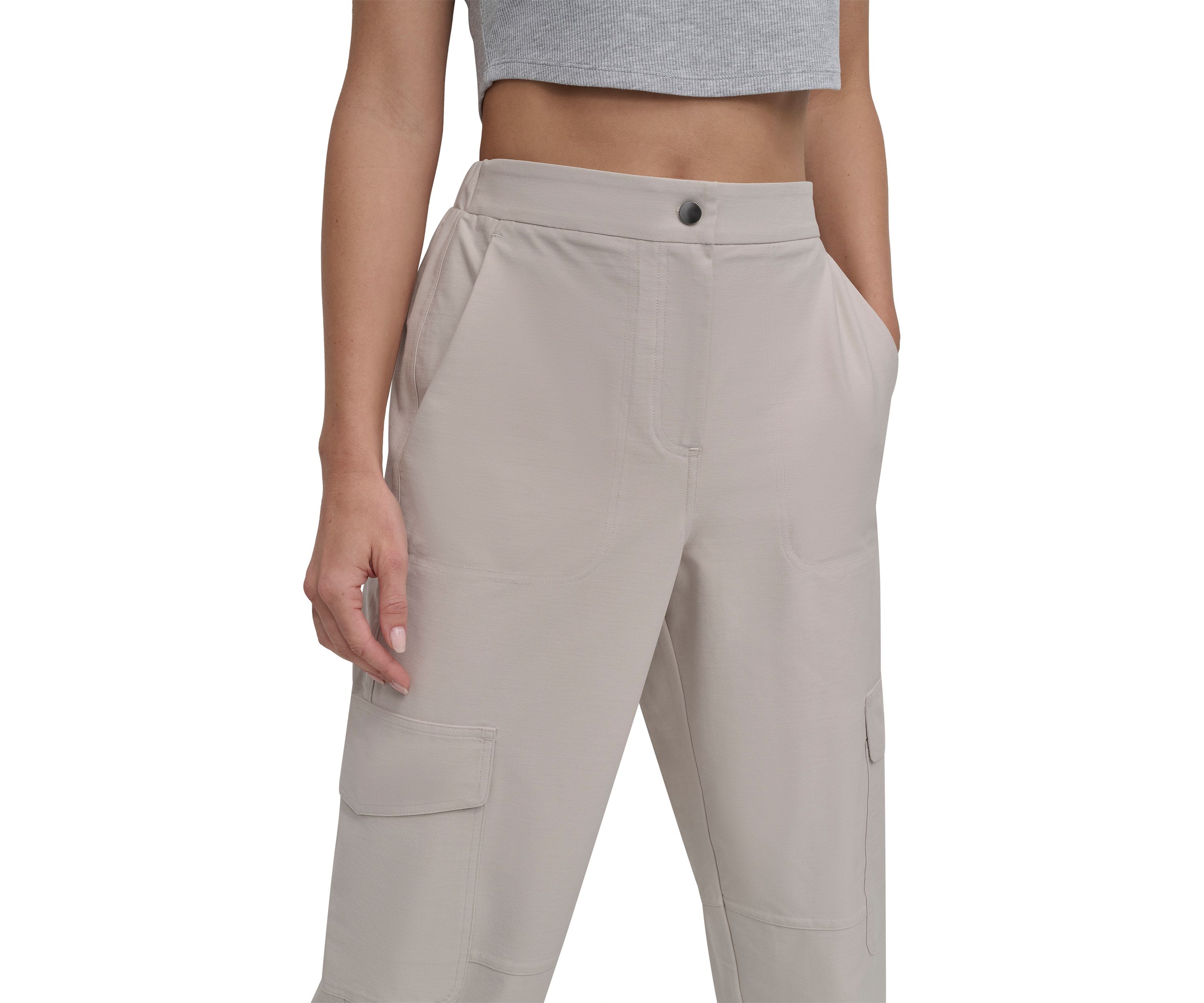 Knit Canvas Cargo Pants