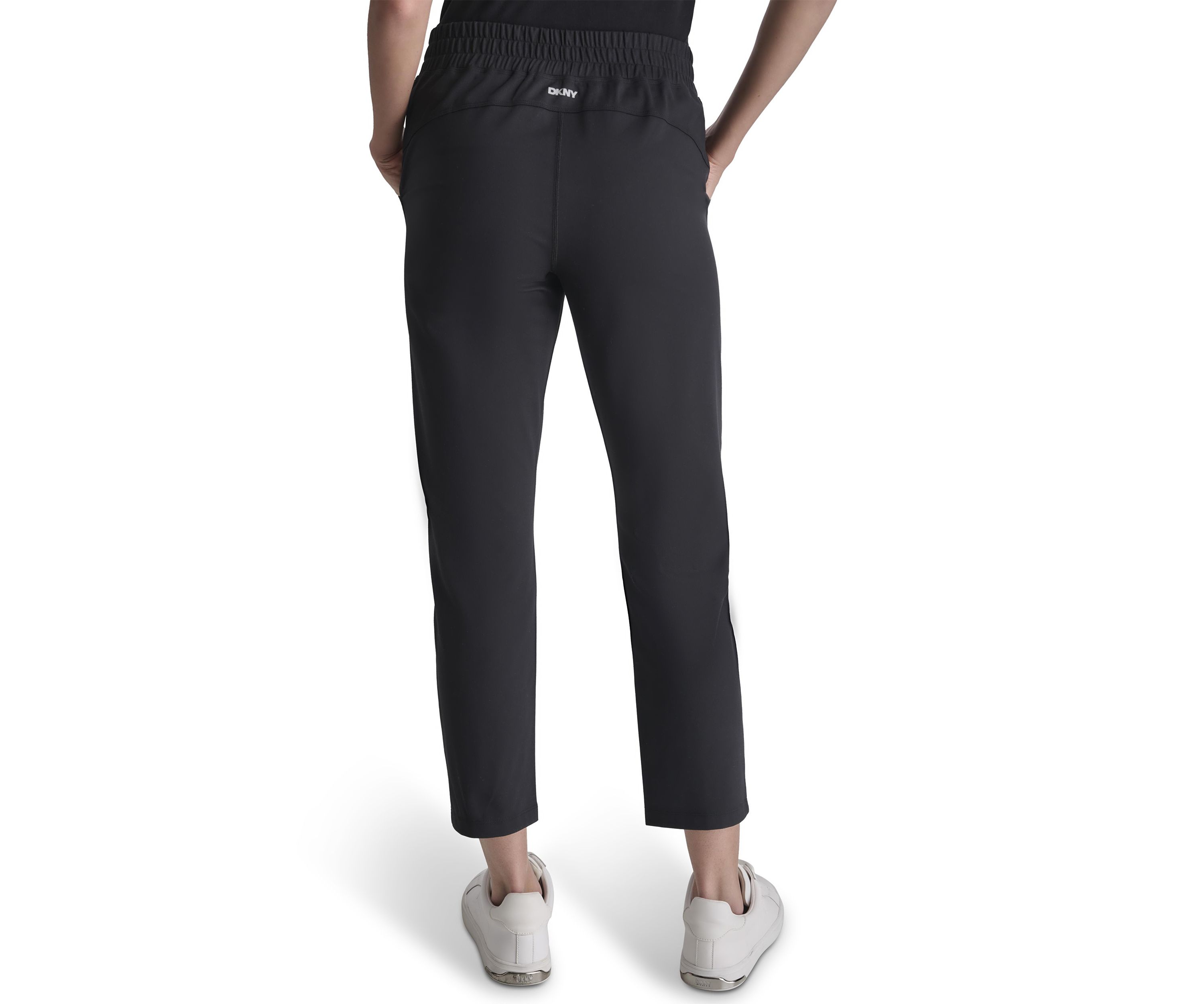 Womens Balance Compression Elastic Waistband Slant Pocket Skinny Pants