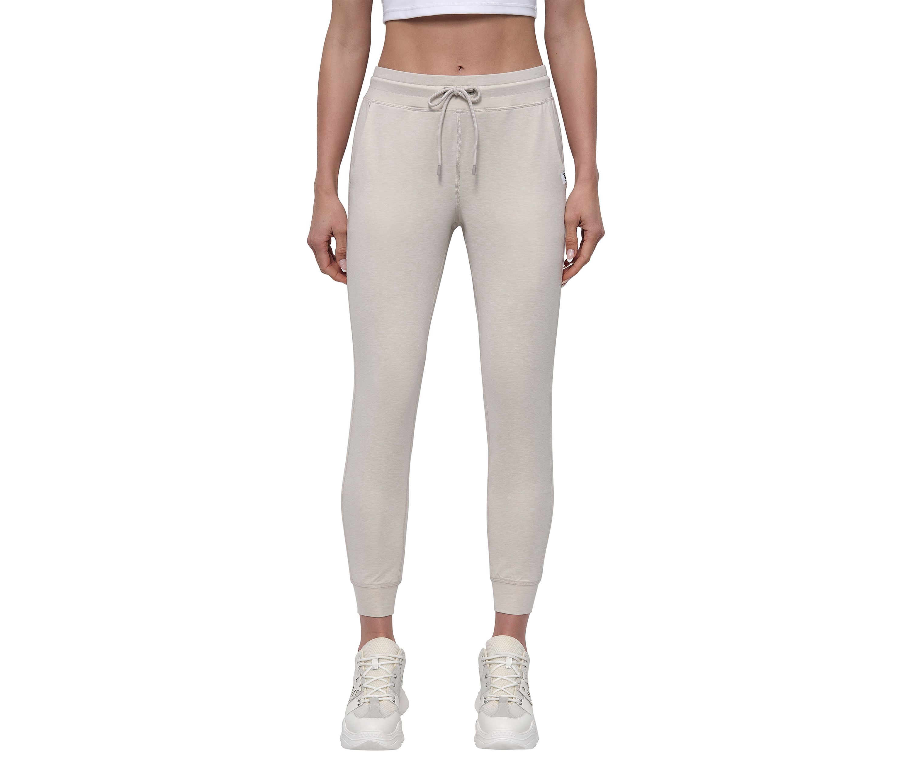 Space Dye High Waist Slim Fit Joggers with Pockets 