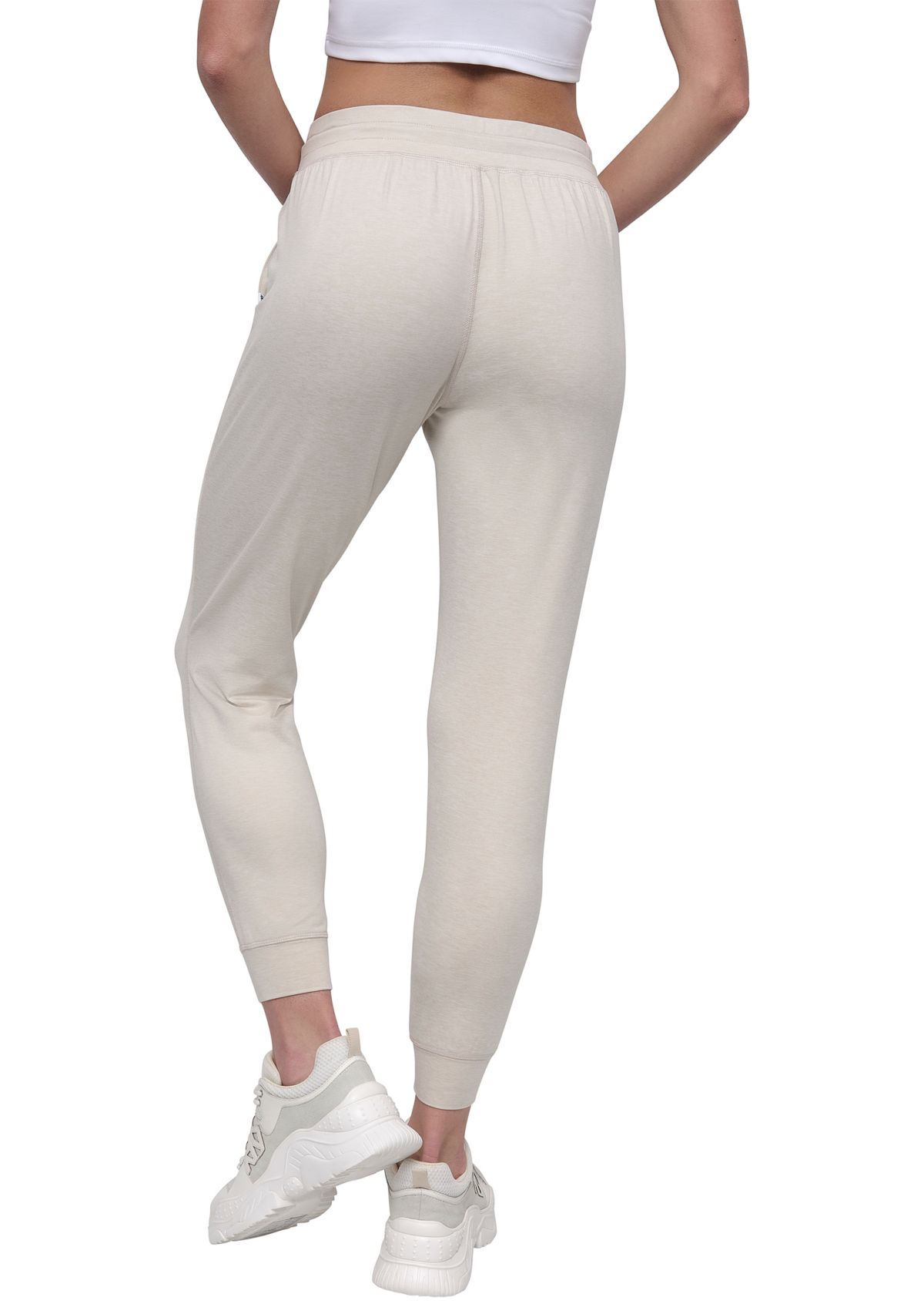Space Dye High Waist Slim Fit Joggers with Pockets 