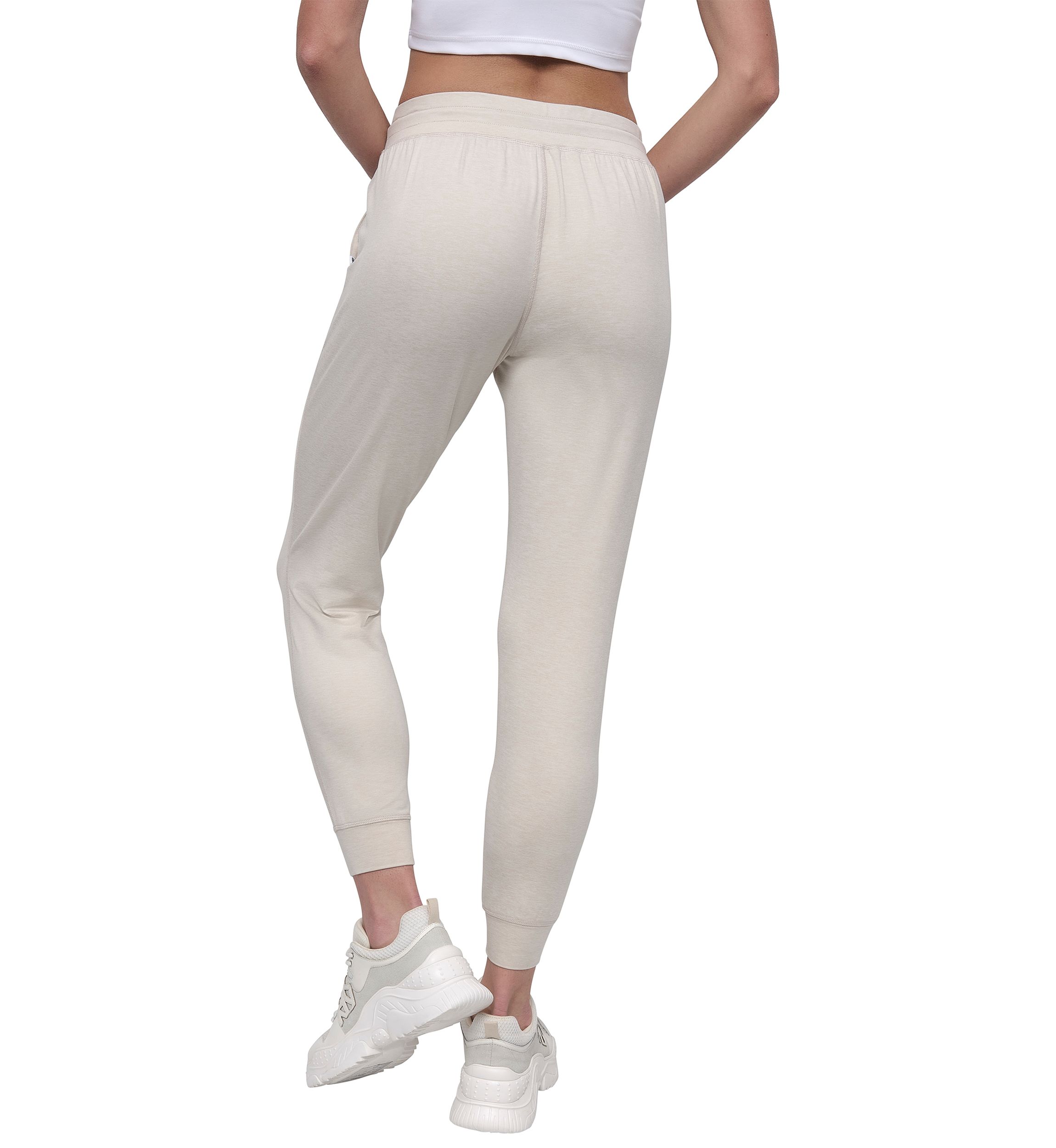 Space Dye High Waist Slim Fit Joggers with Pockets 