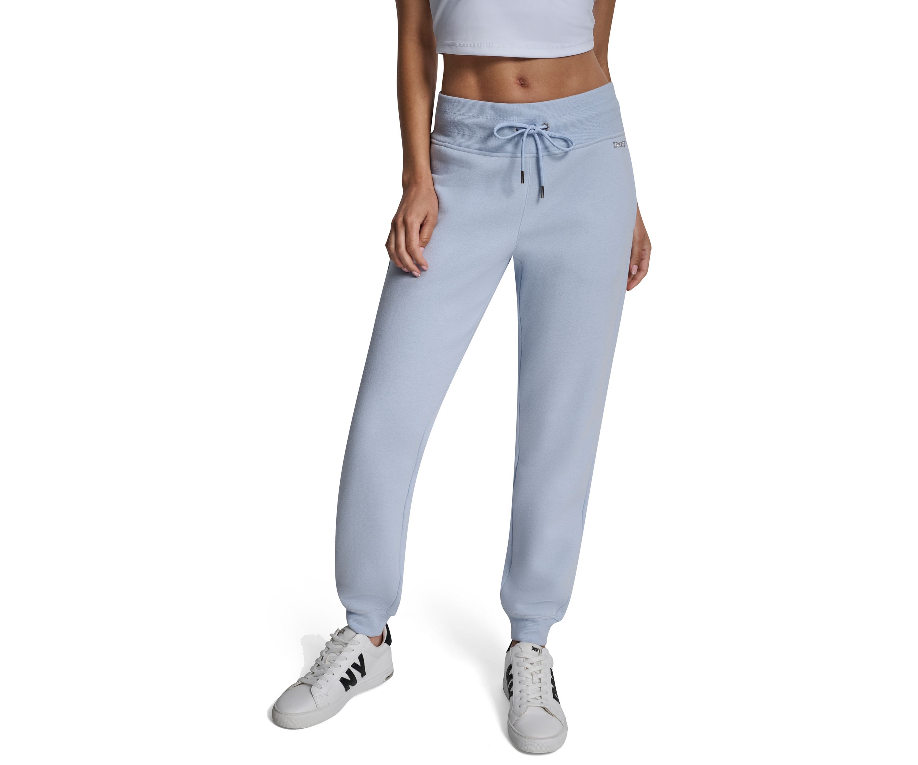 Cuffed Rhinestone Logo Joggers