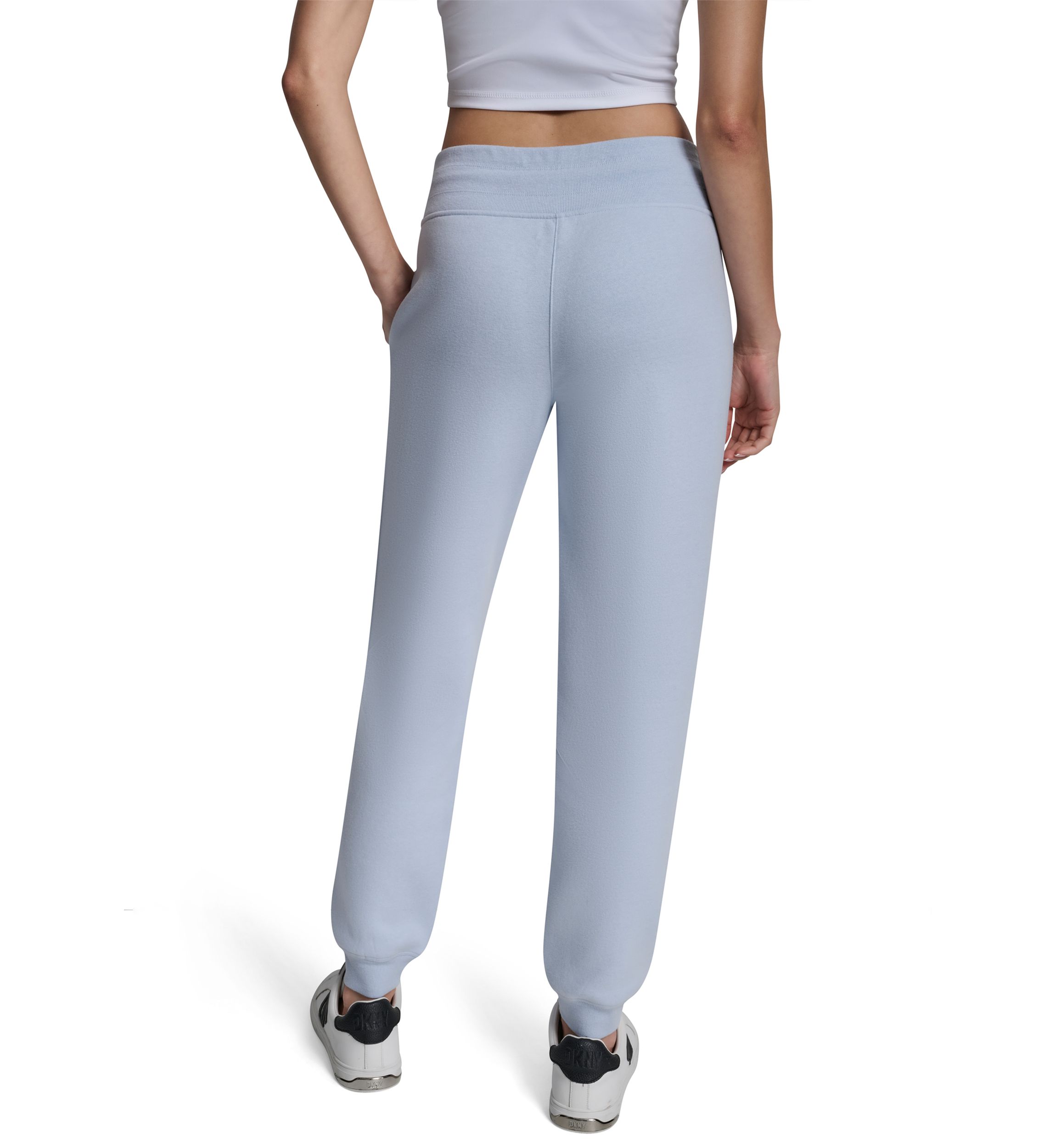 Cuffed Rhinestone Logo Joggers