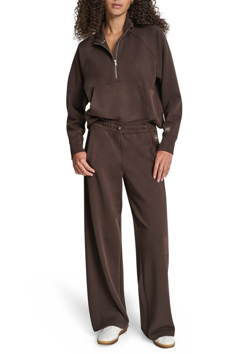 Womens Highline Ribbed High Waist Wide Leg Pants