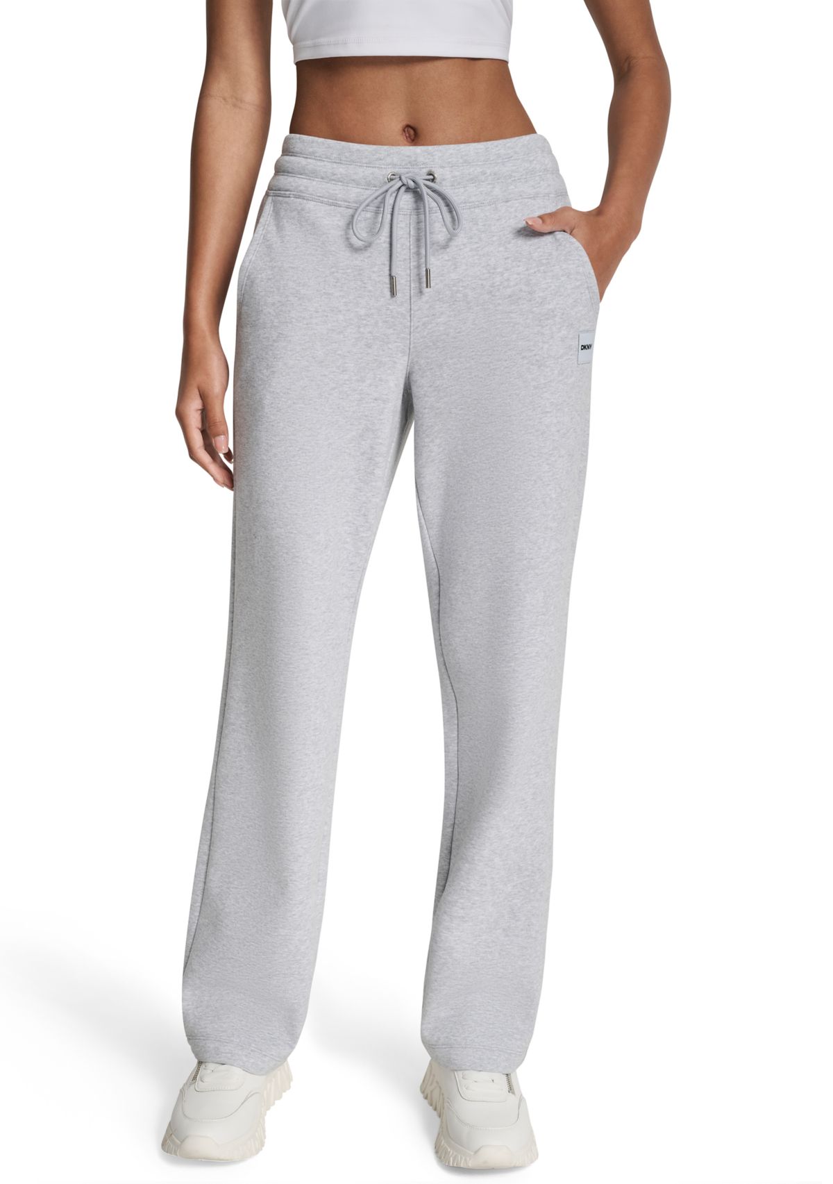 Womens Tonal Patch Logo Track Pants with Pockets