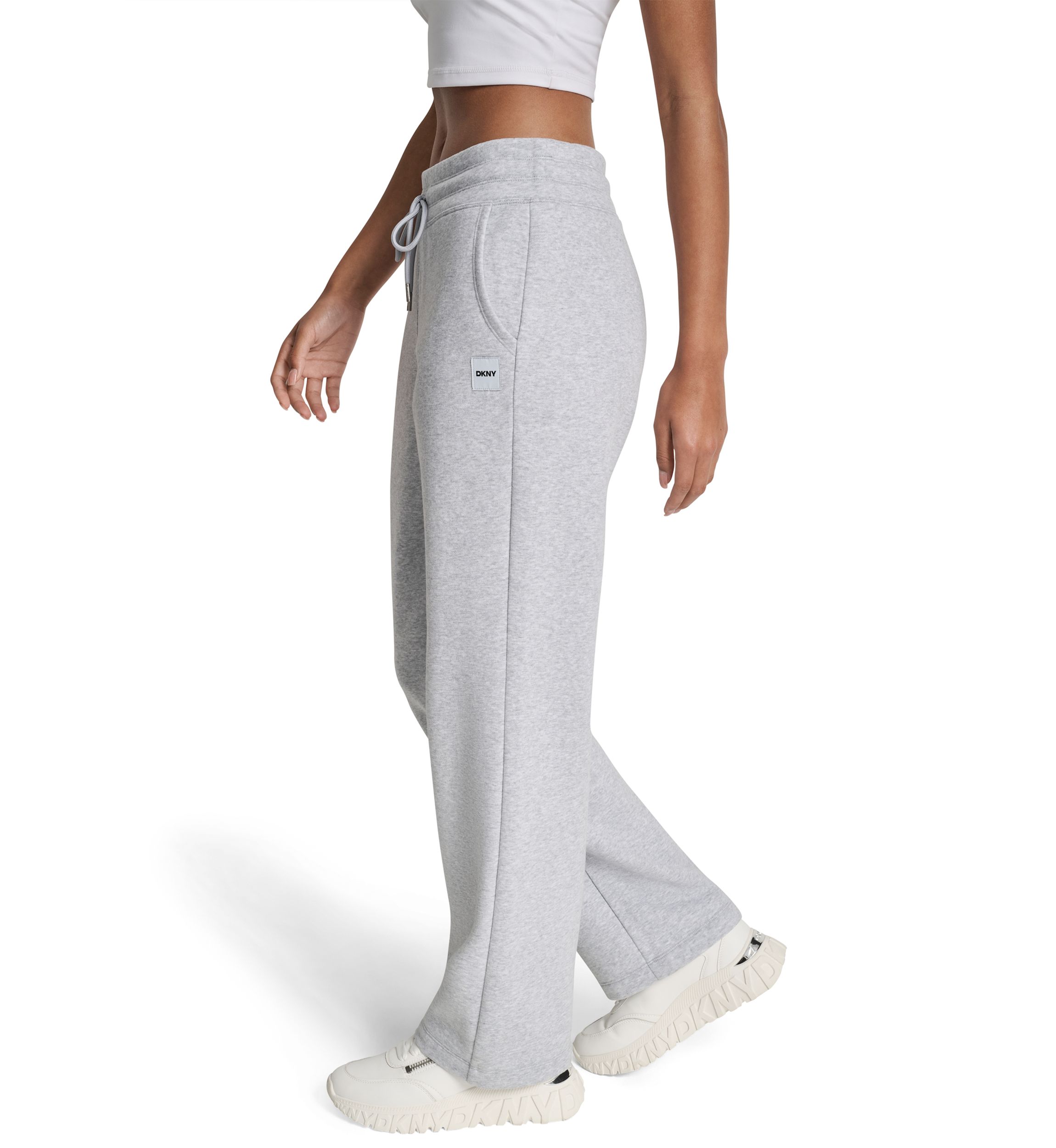Womens Tonal Patch Logo Track Pants with Pockets